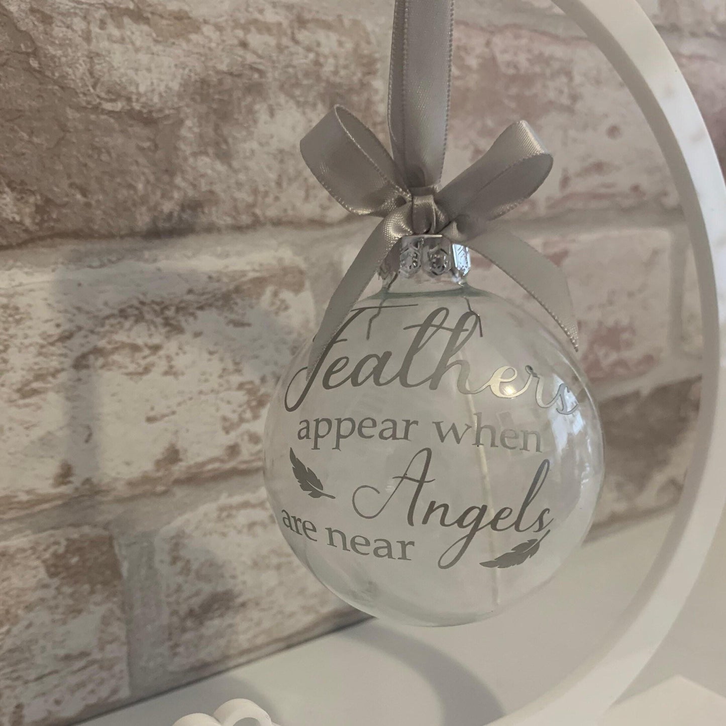 Memorial Feathered Bauble