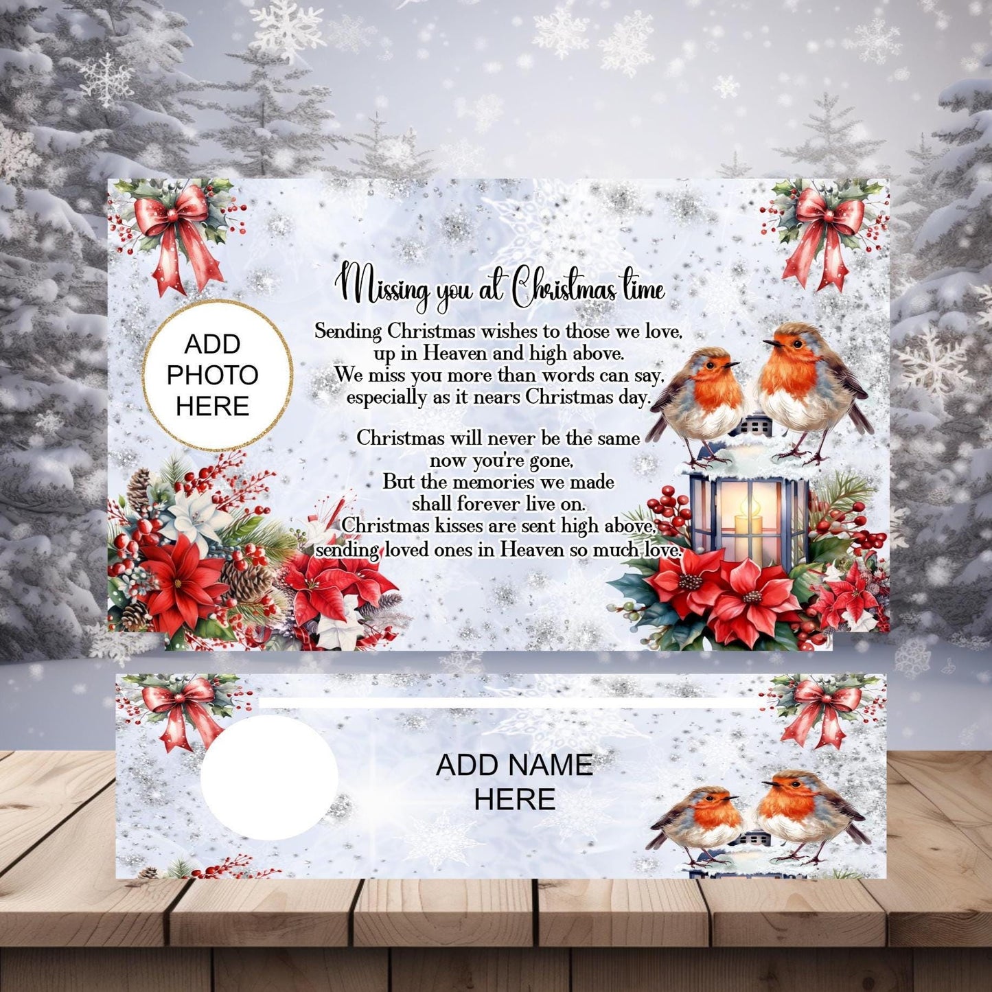 Missing You At Christmas Memorial Tealight Candle
