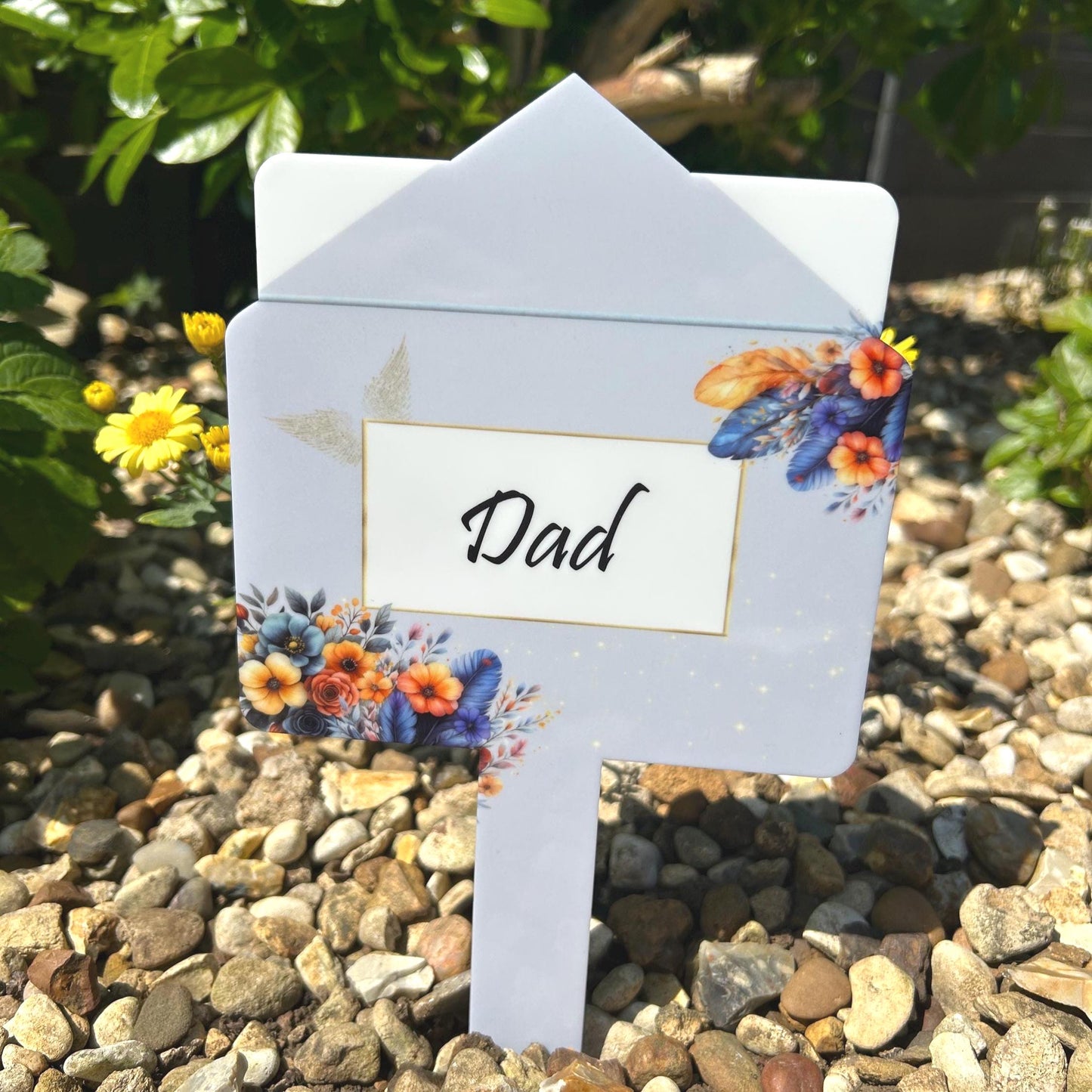 Heavenly Fathers Day Letter - Blue Grave Marker
