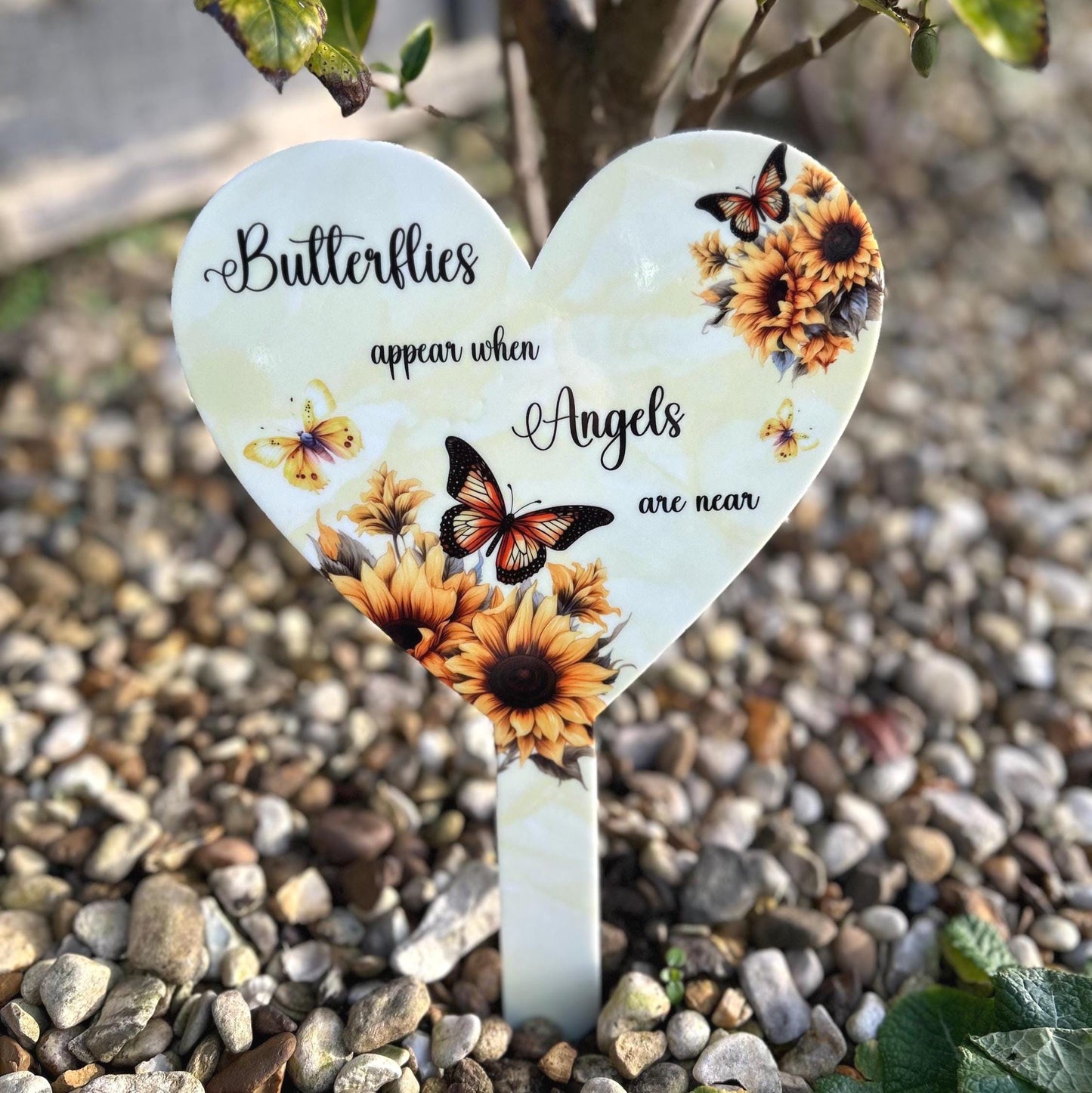 Butterflies Appear When Angels Are Near Grave Marker