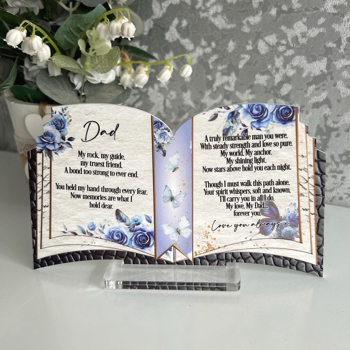 Open Book Memorial Plaque