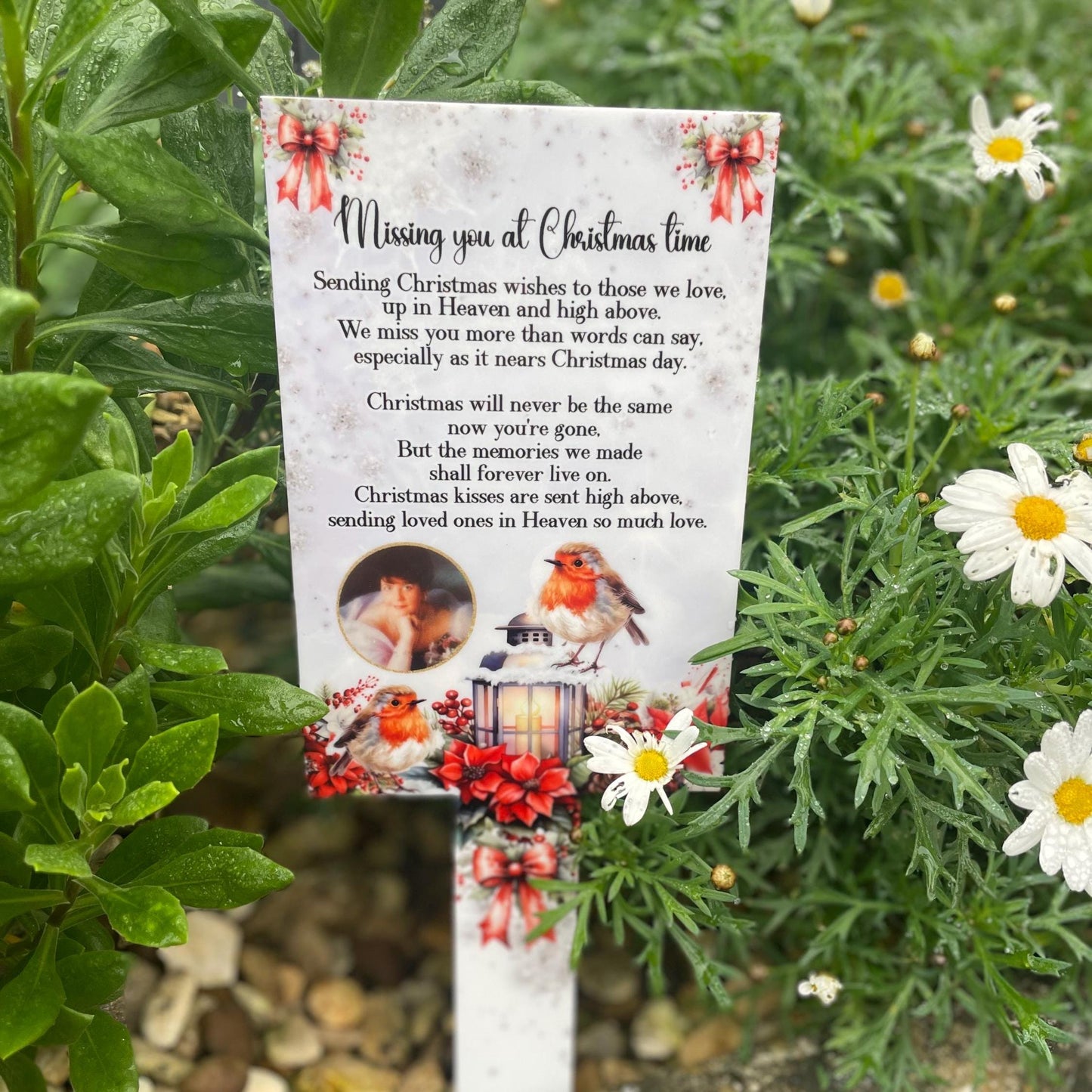 Christmas Card To Heaven Grave Marker