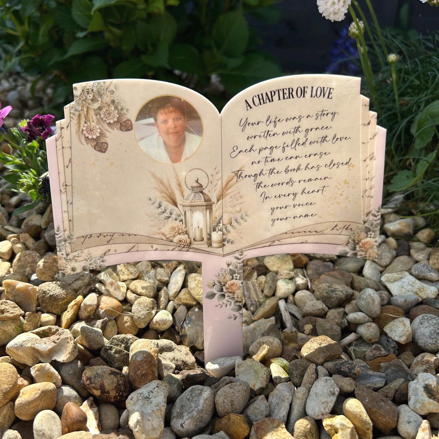 A chapter Of Love Open Book Grave Marker
