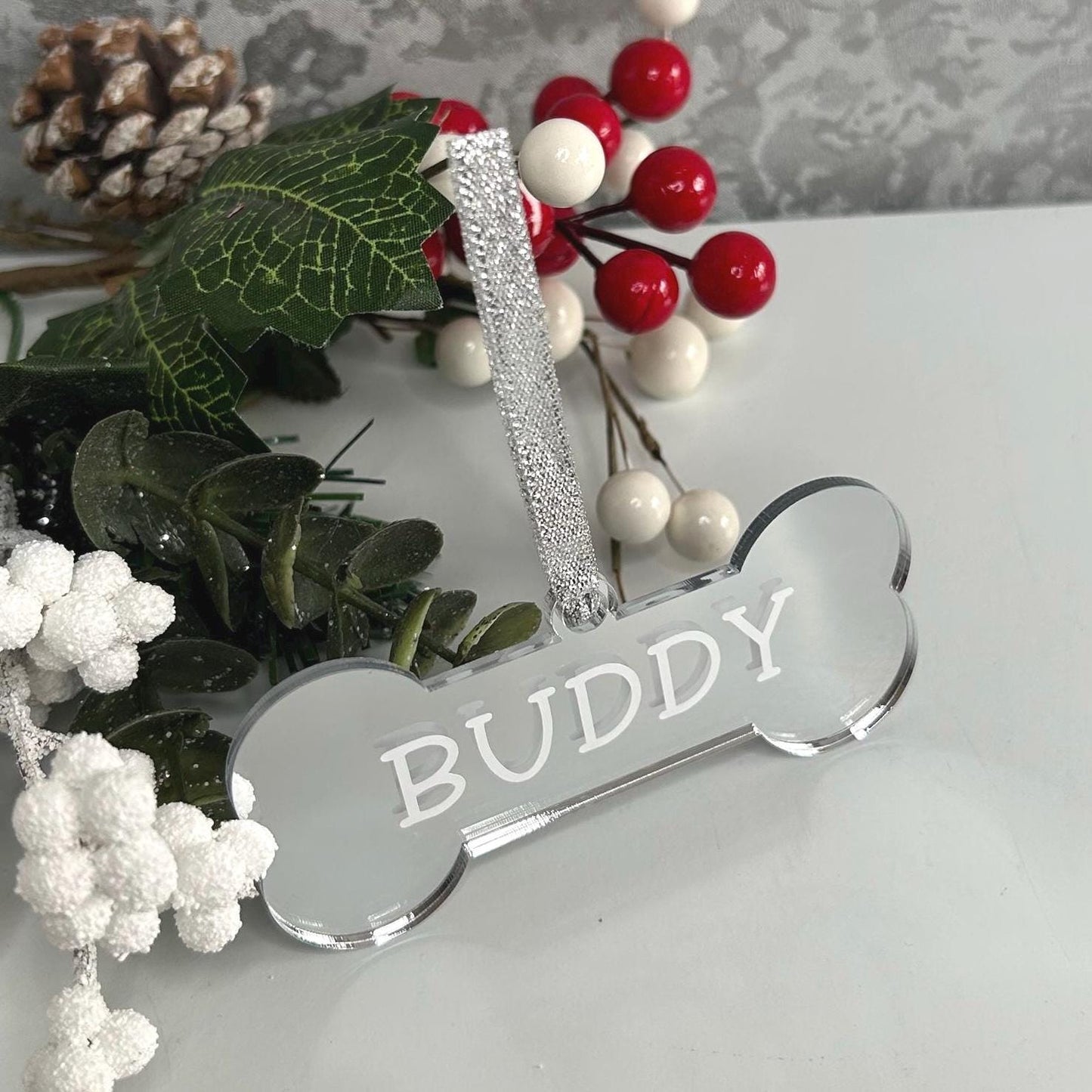 Personalised Pet Bone Bauble