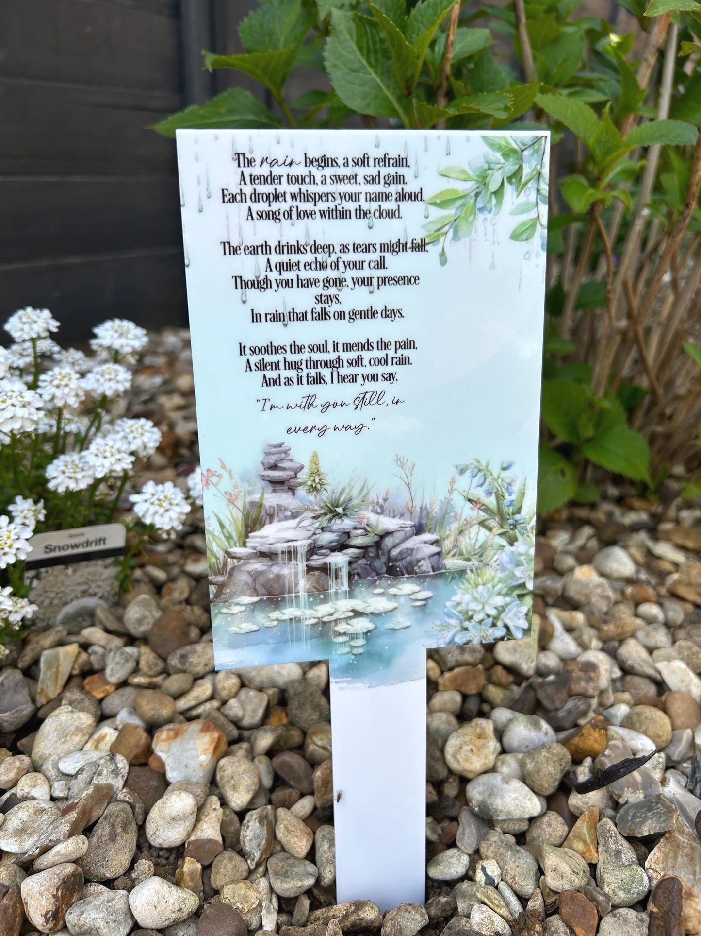 In The Rain Grave Marker
