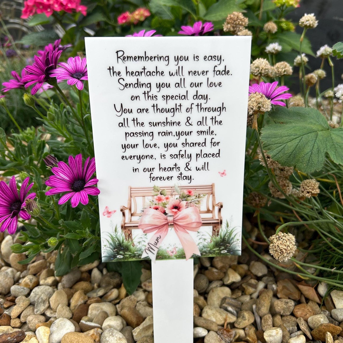 Remembering You Is Easy Grave Marker