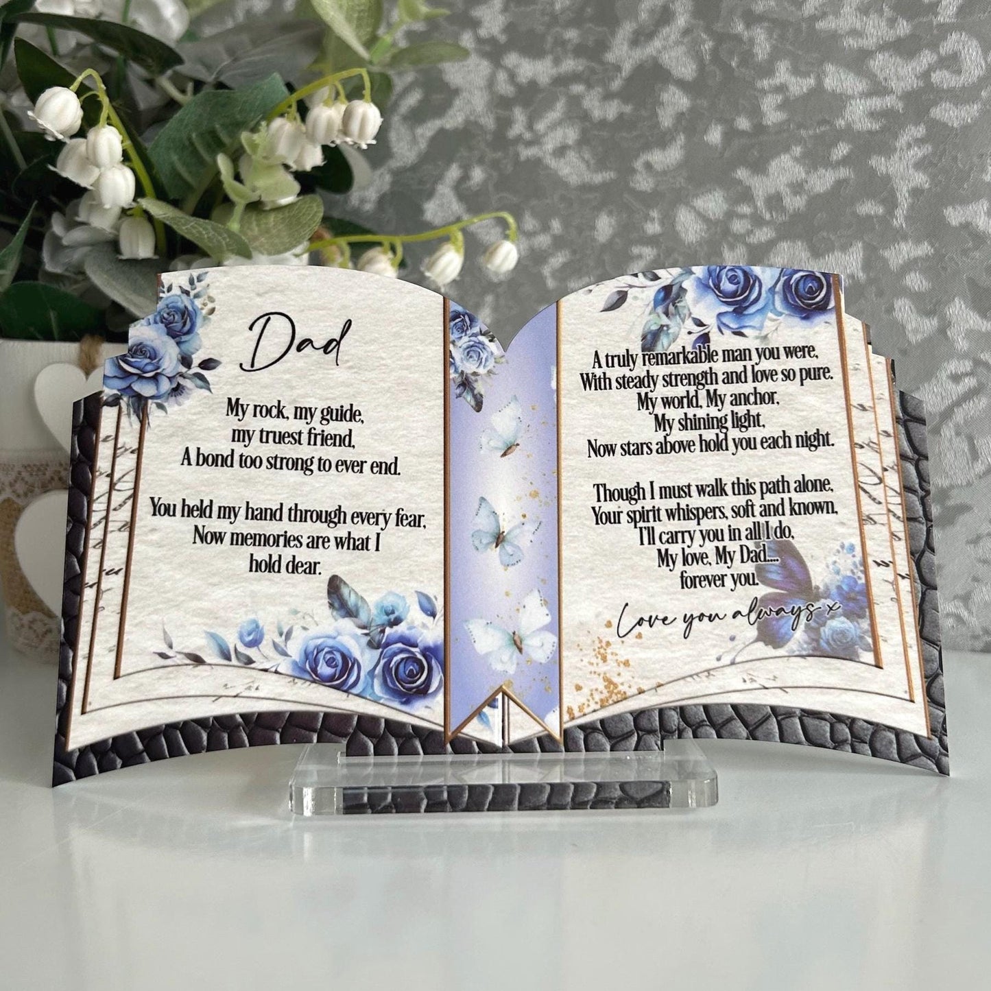 Open Book Memorial Plaque