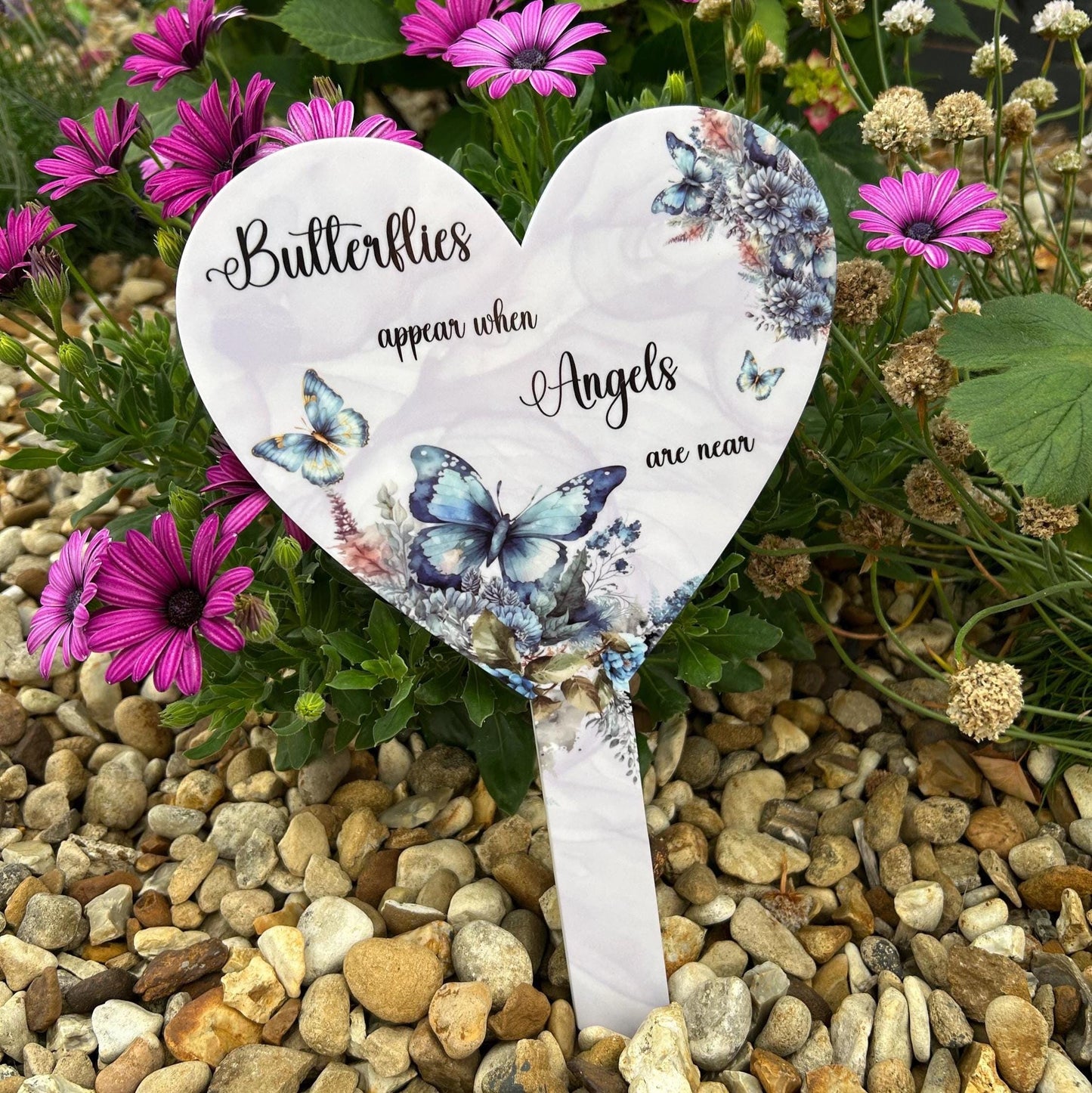 Butterflies Appear When Angels Are Near Grave Decoration