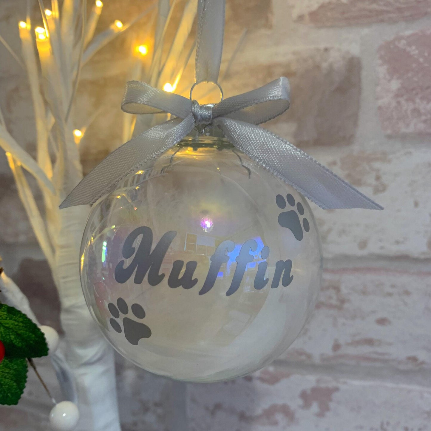 Pet Remembrance Feathered Bauble