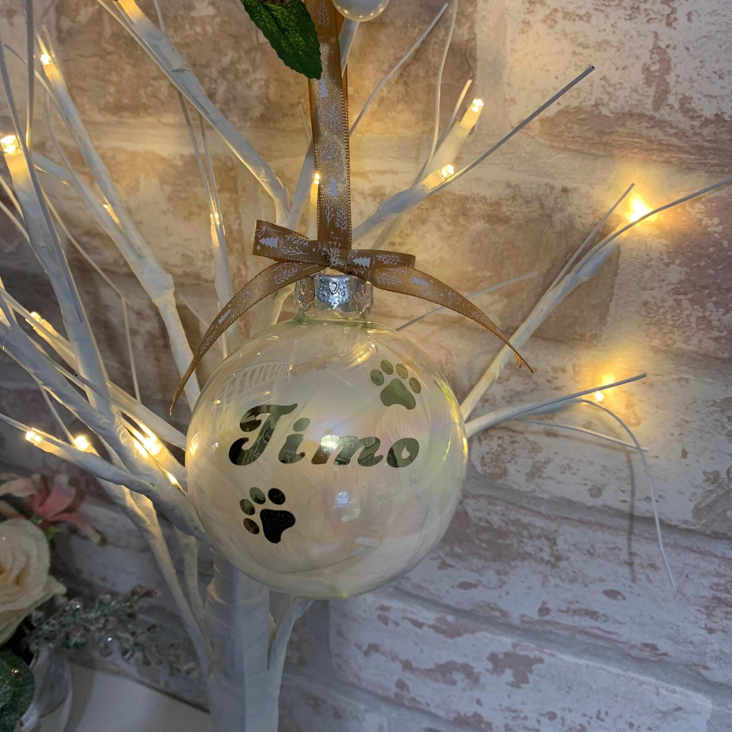 Pet Remembrance Feathered Bauble