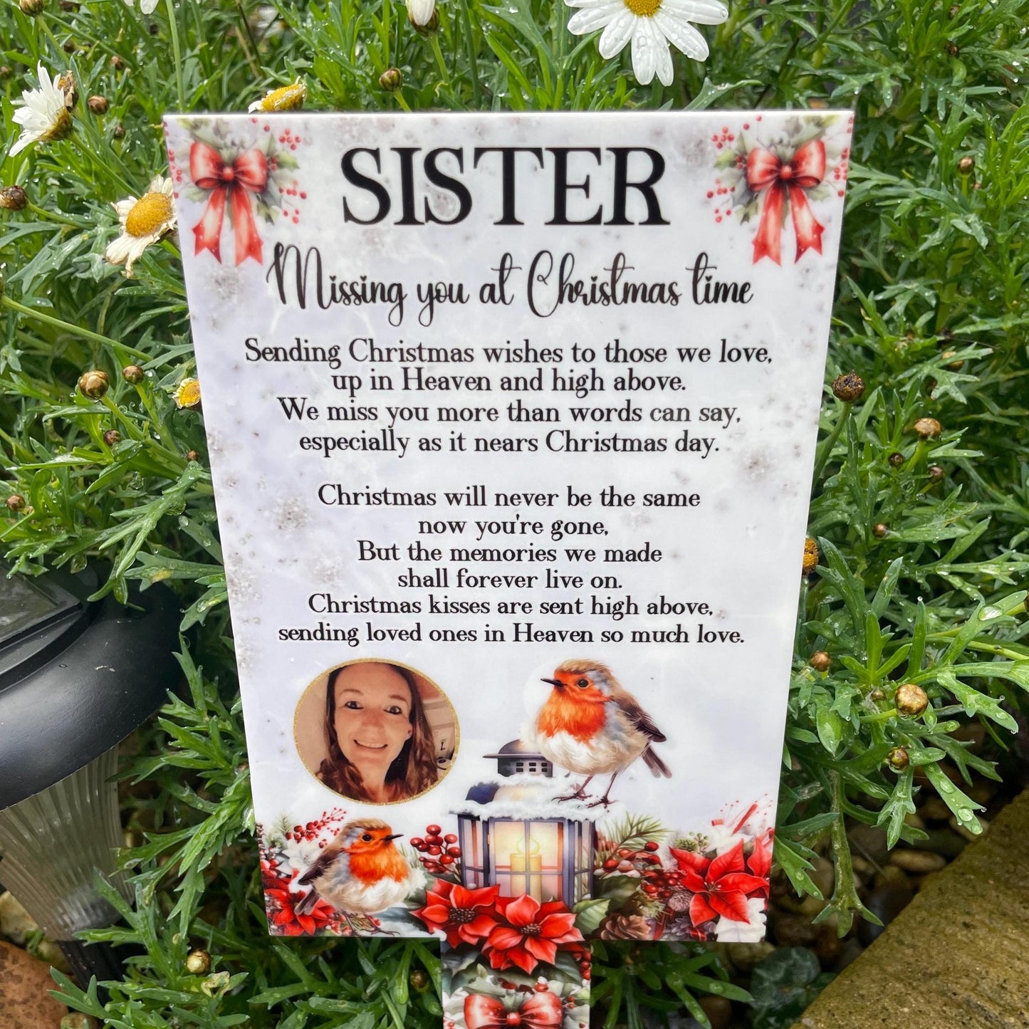 Christmas Card To Heaven Grave Marker