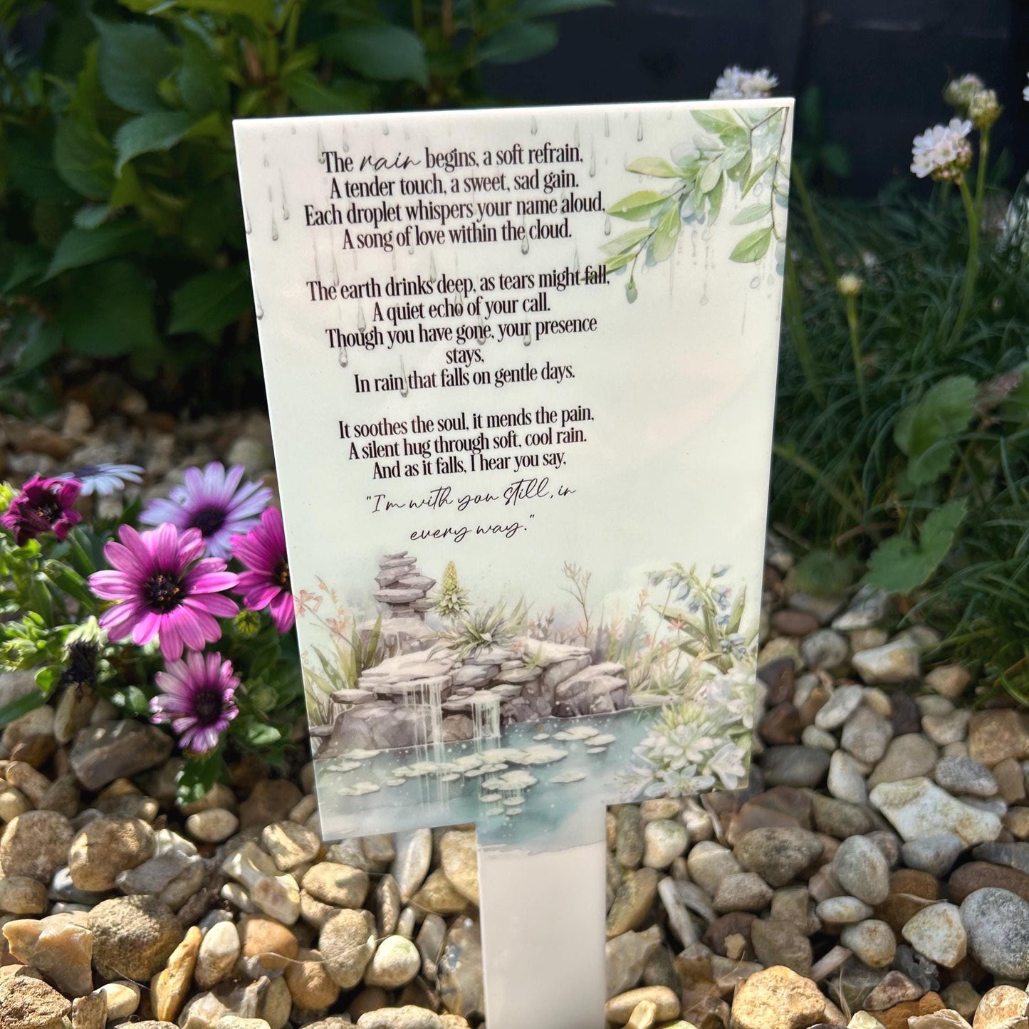 In The Rain Grave Marker