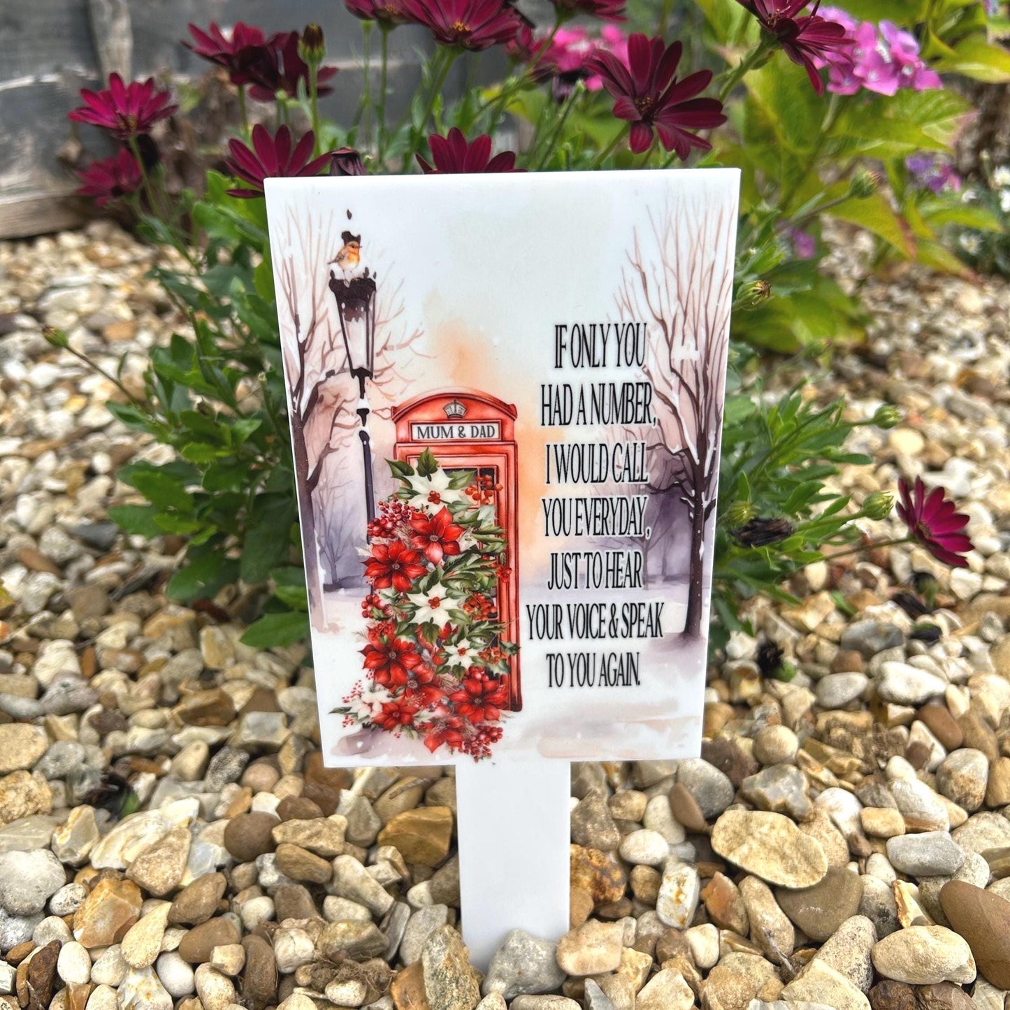If Only Heaven Had Phone Poem Grave Marker