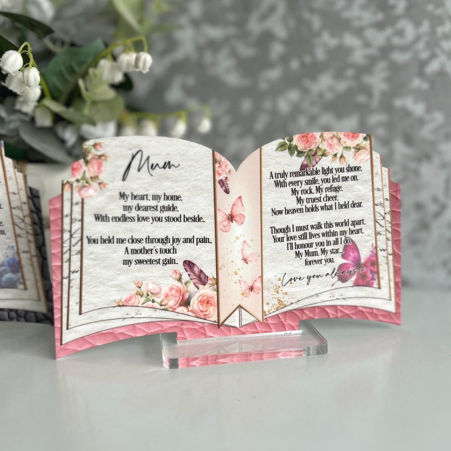 Open Book Memorial Plaque