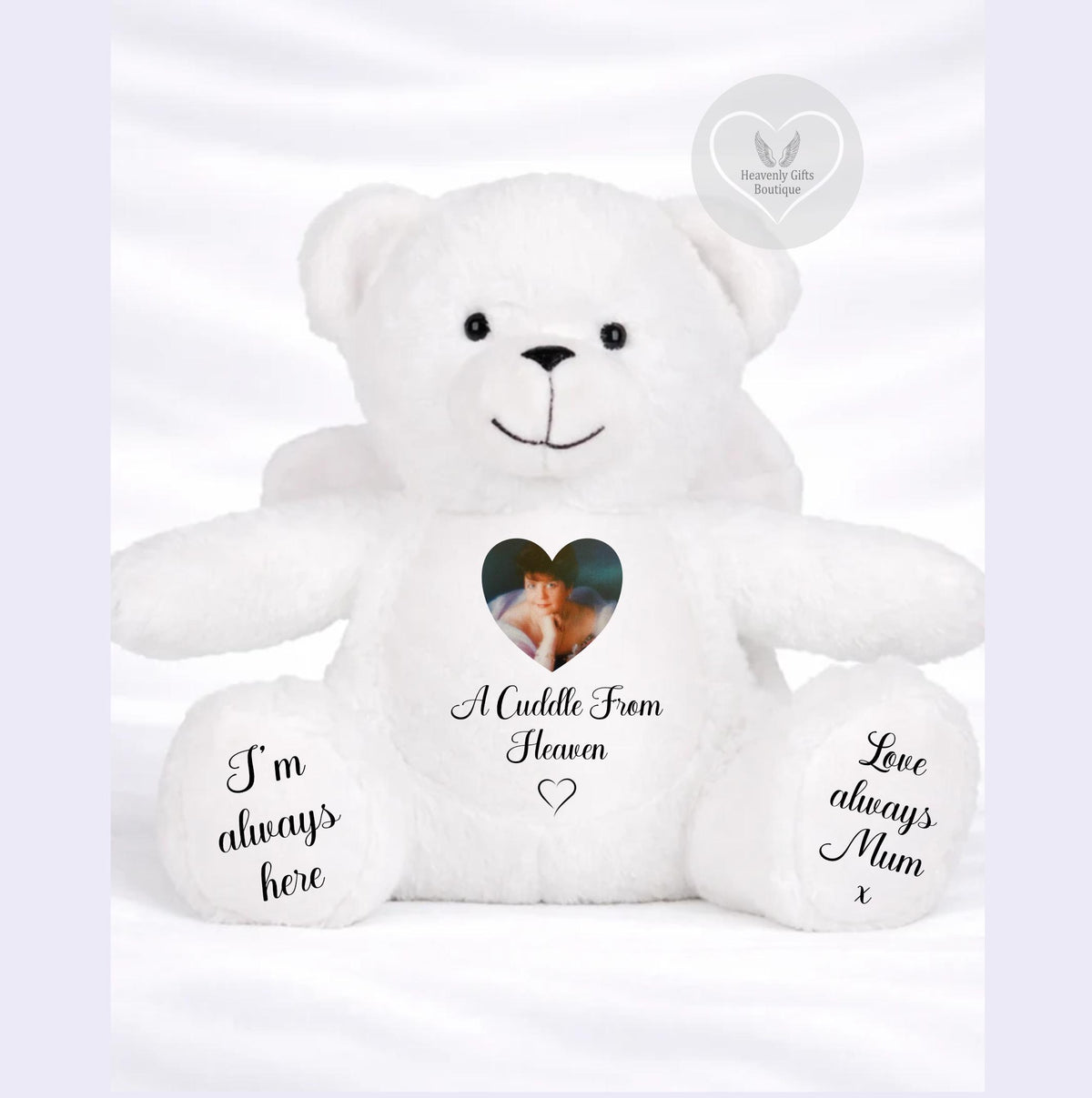 A Cuddle From Heaven personalised angel wings memory teddy bear