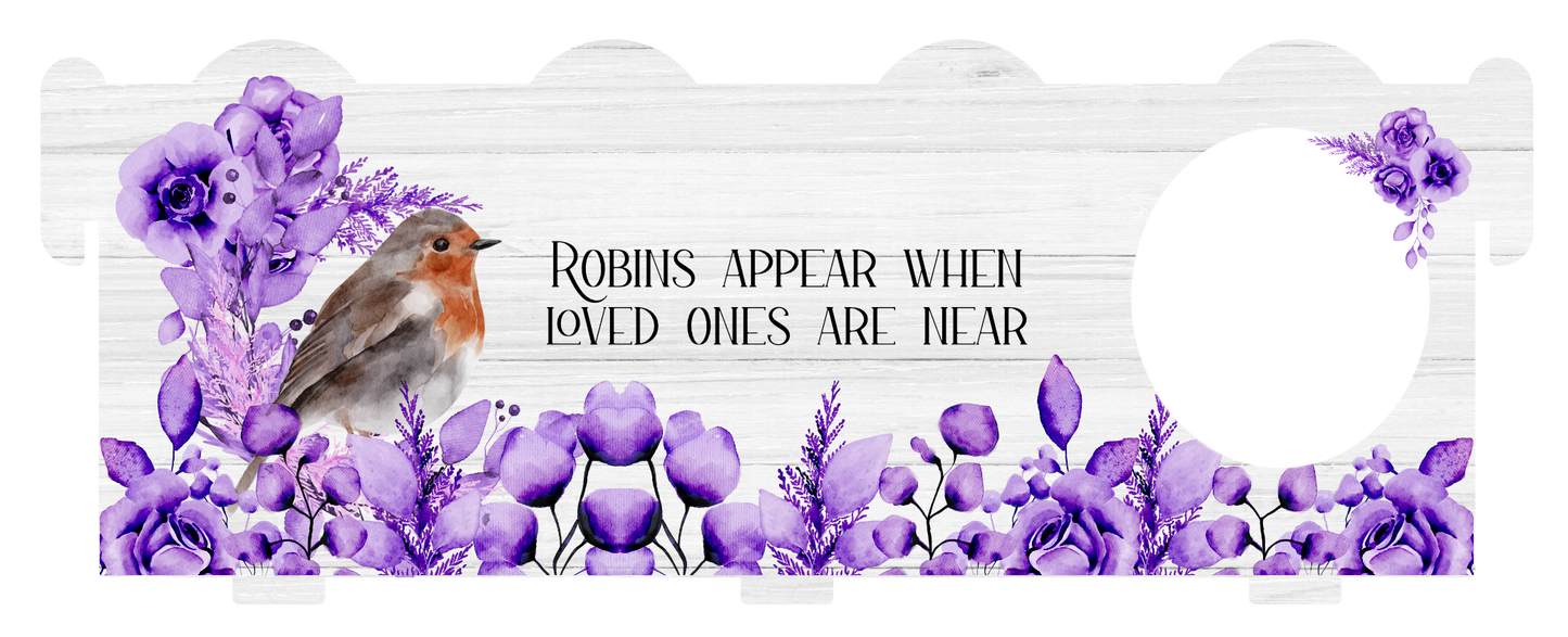 Robins Appear When Loved Ones Are Near Memorial Bench Keepsake