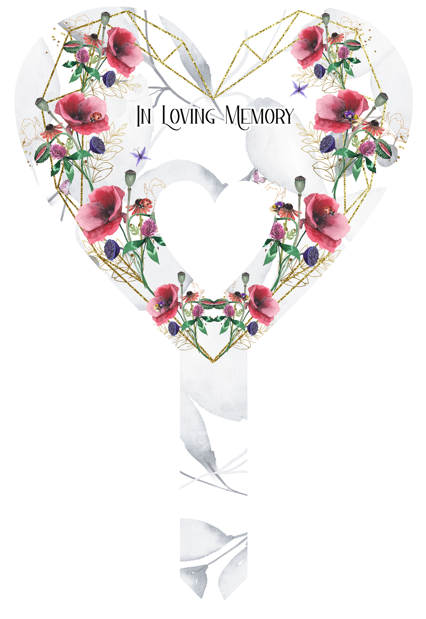 In Loving Memory Poppy Grave Marker