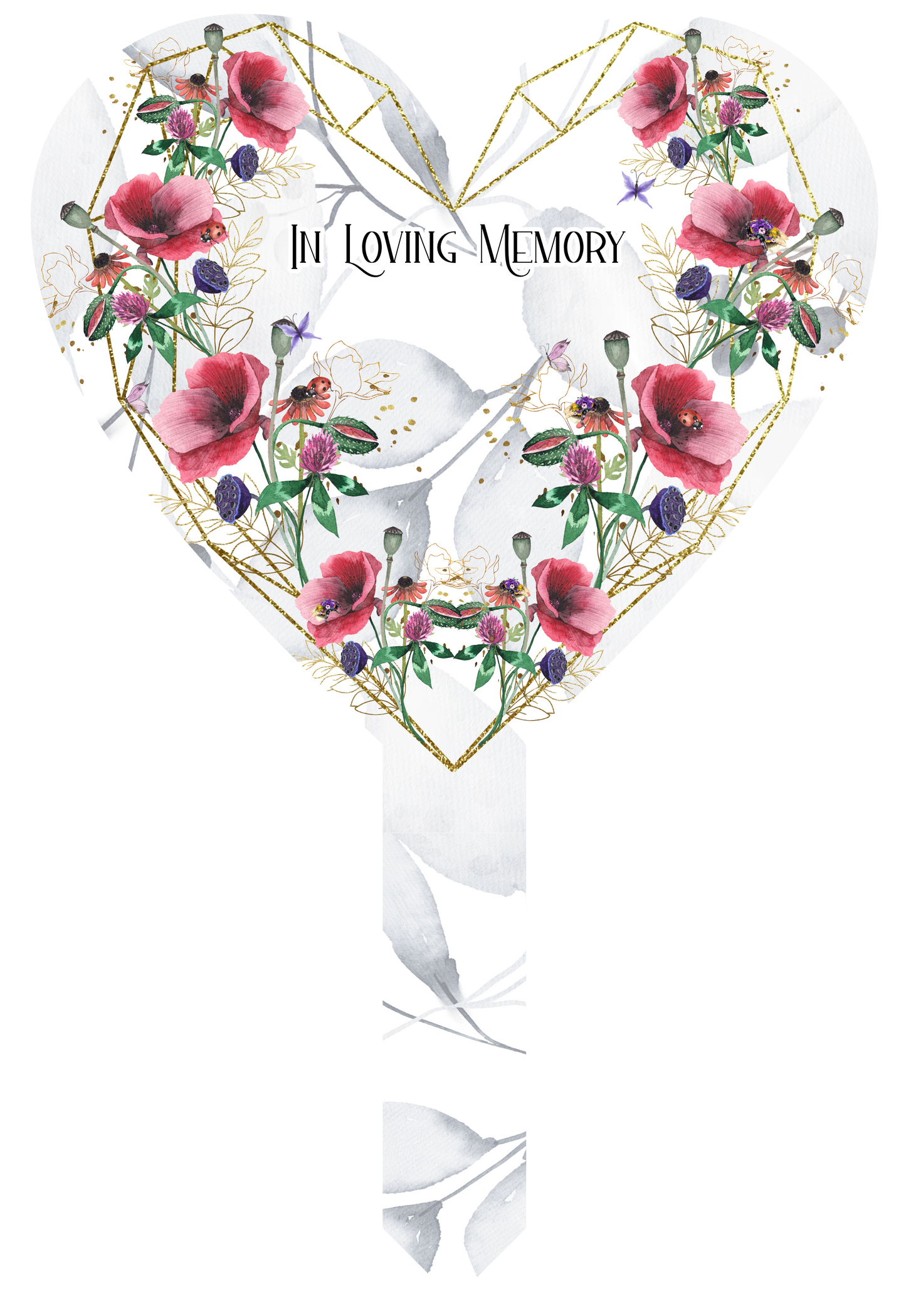 In Loving Memory Poppy Grave Marker
