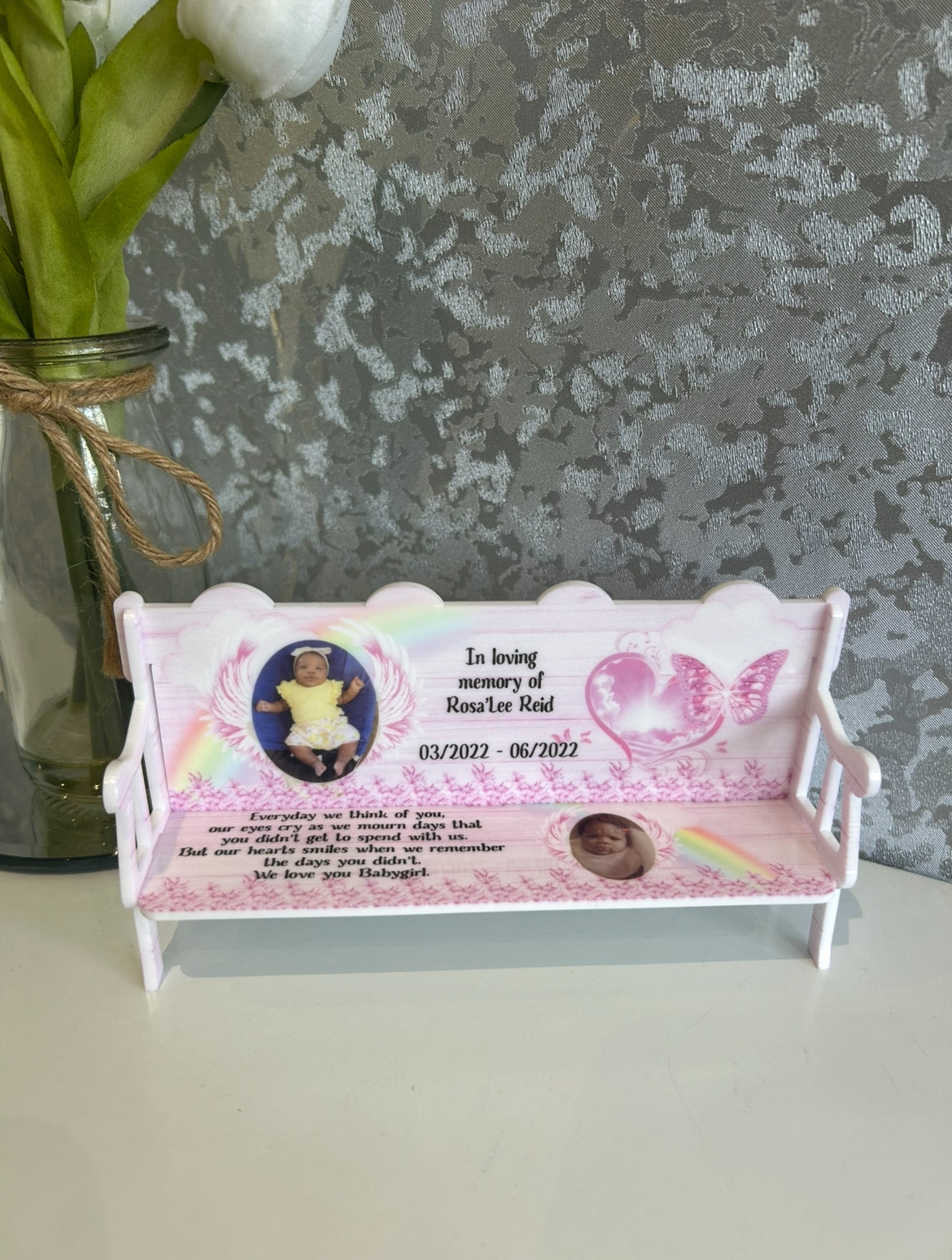 Memorial Baby Loss Bench Keepsake