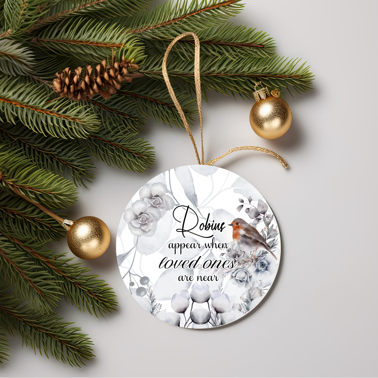 Robins Appear when Loved Ones Are Near- Memorial Hanging Decoration