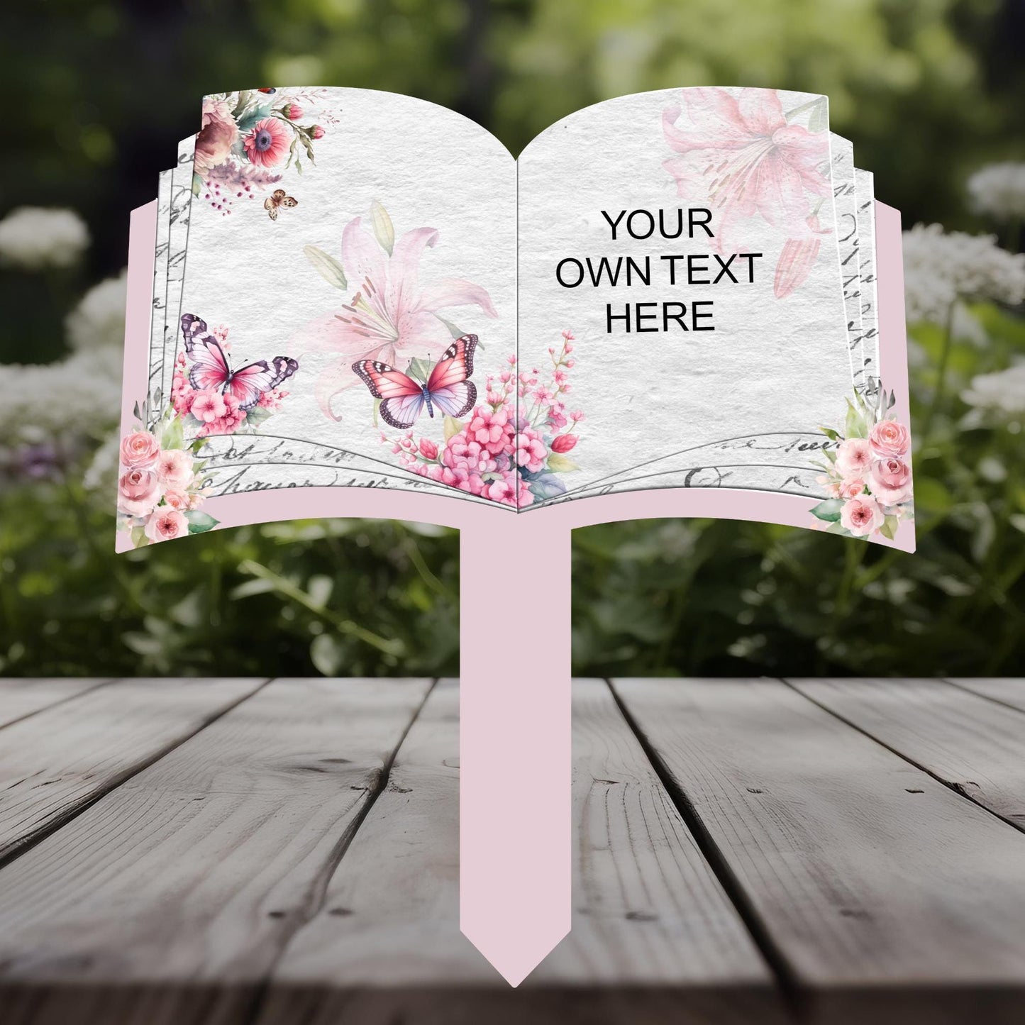 Butterfly Memorial Open Book Grave Marker