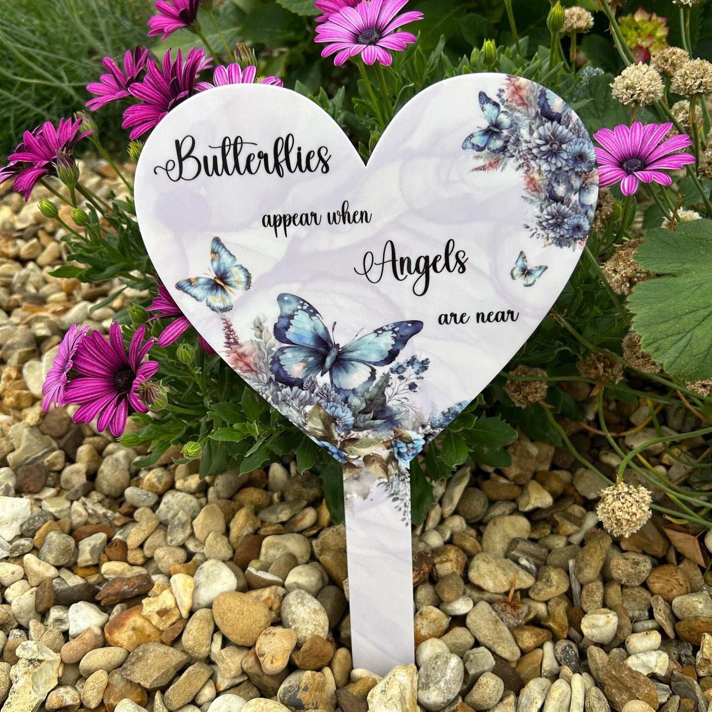 Butterflies Appear When Angels Are Near Grave Marker