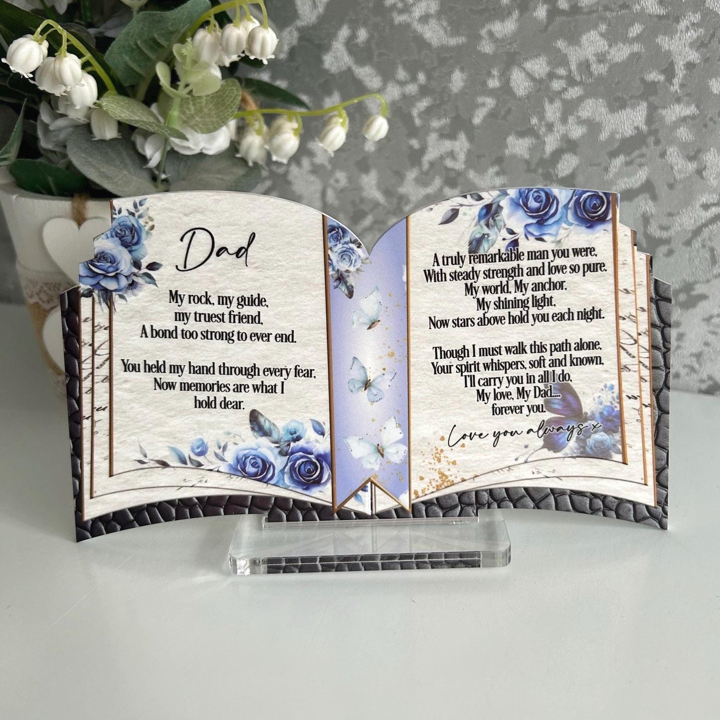 Open Book Memorial Plaque