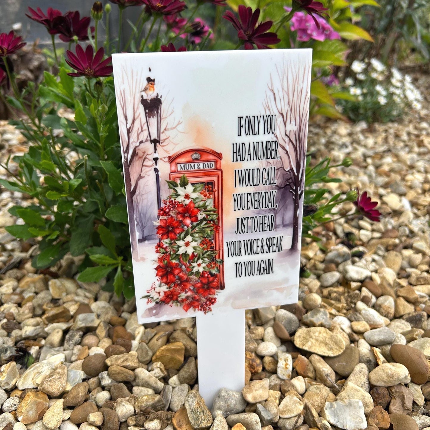 If Only Heaven Had Phone Poem Grave Marker