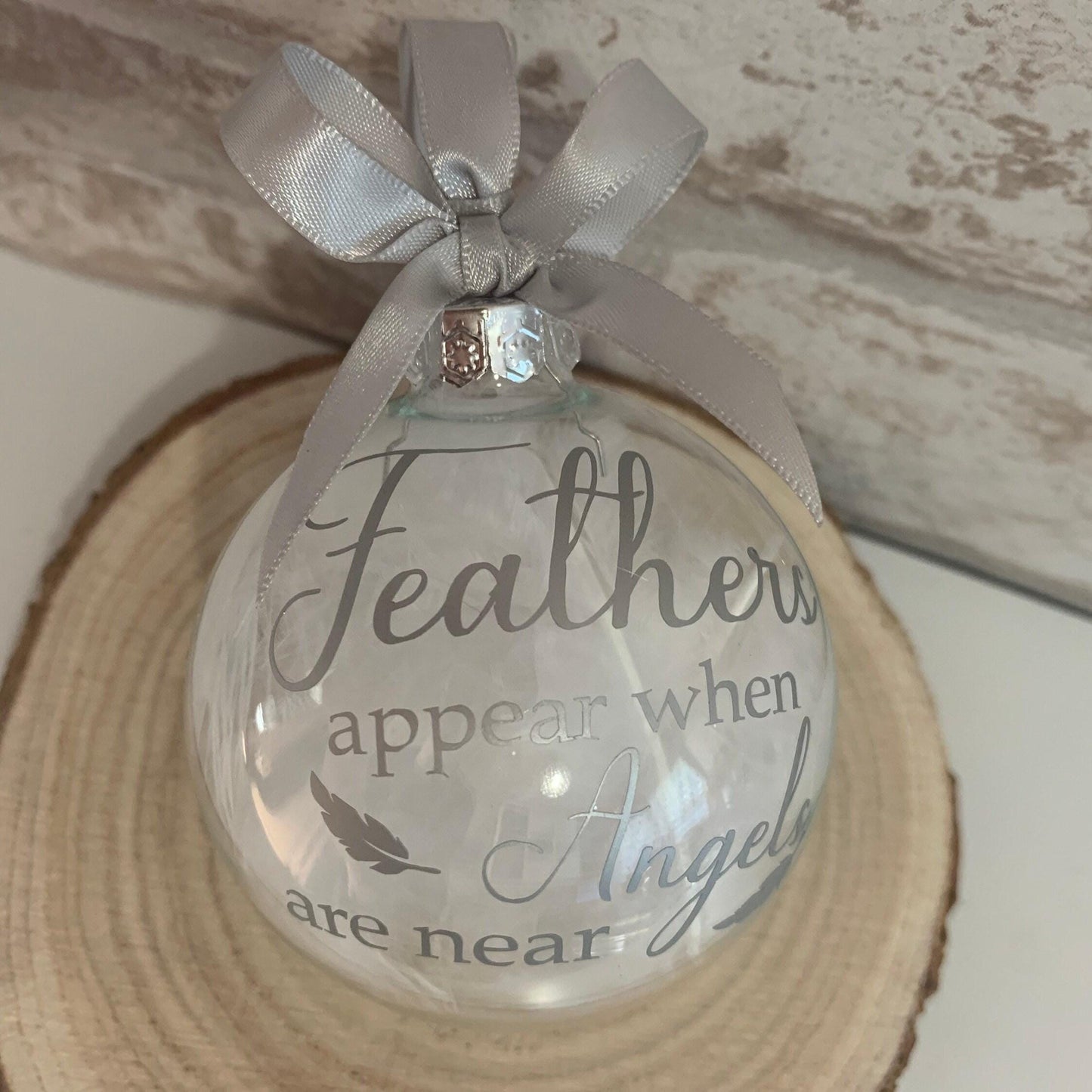 Memorial Feathered Bauble
