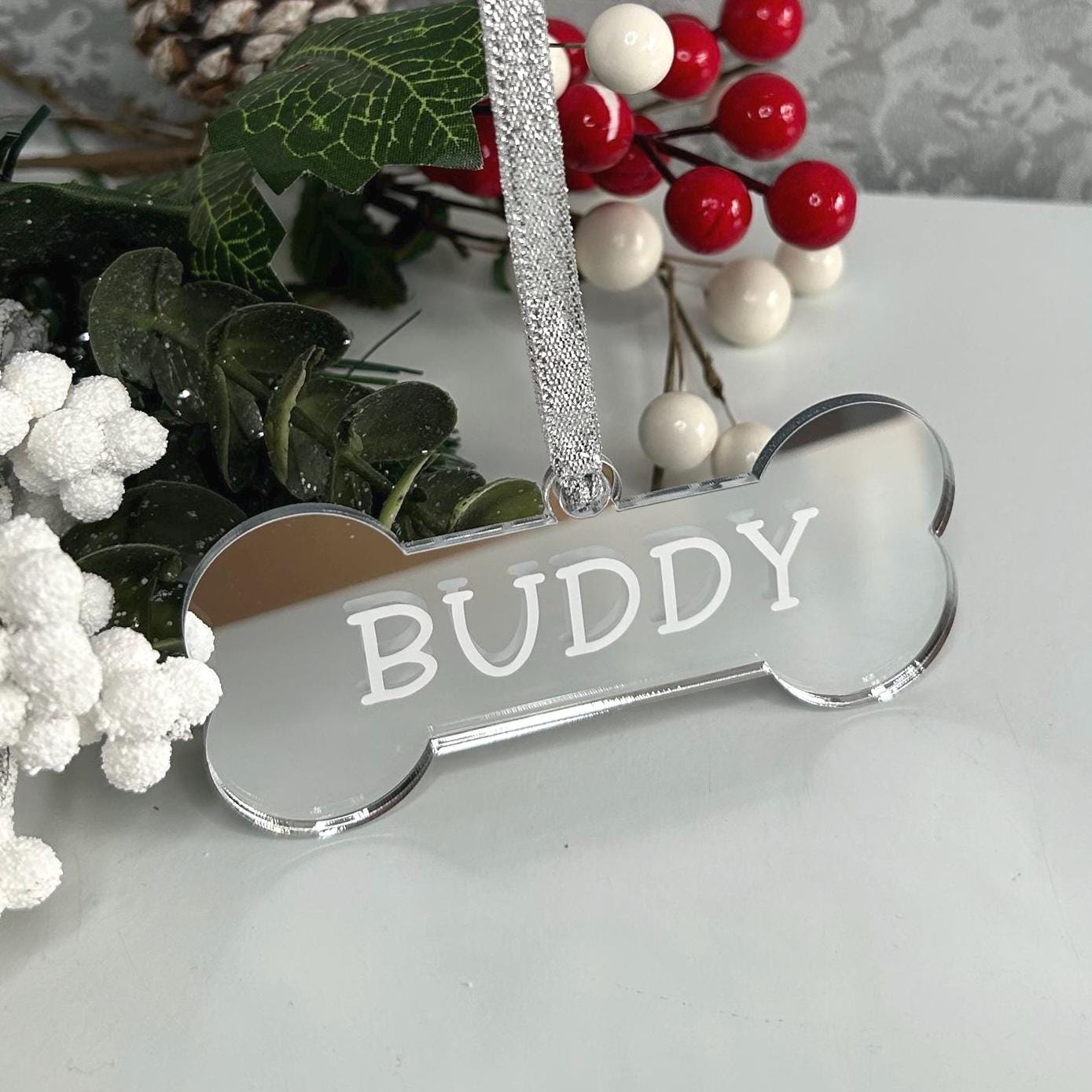 Personalised Pet Bone Bauble
