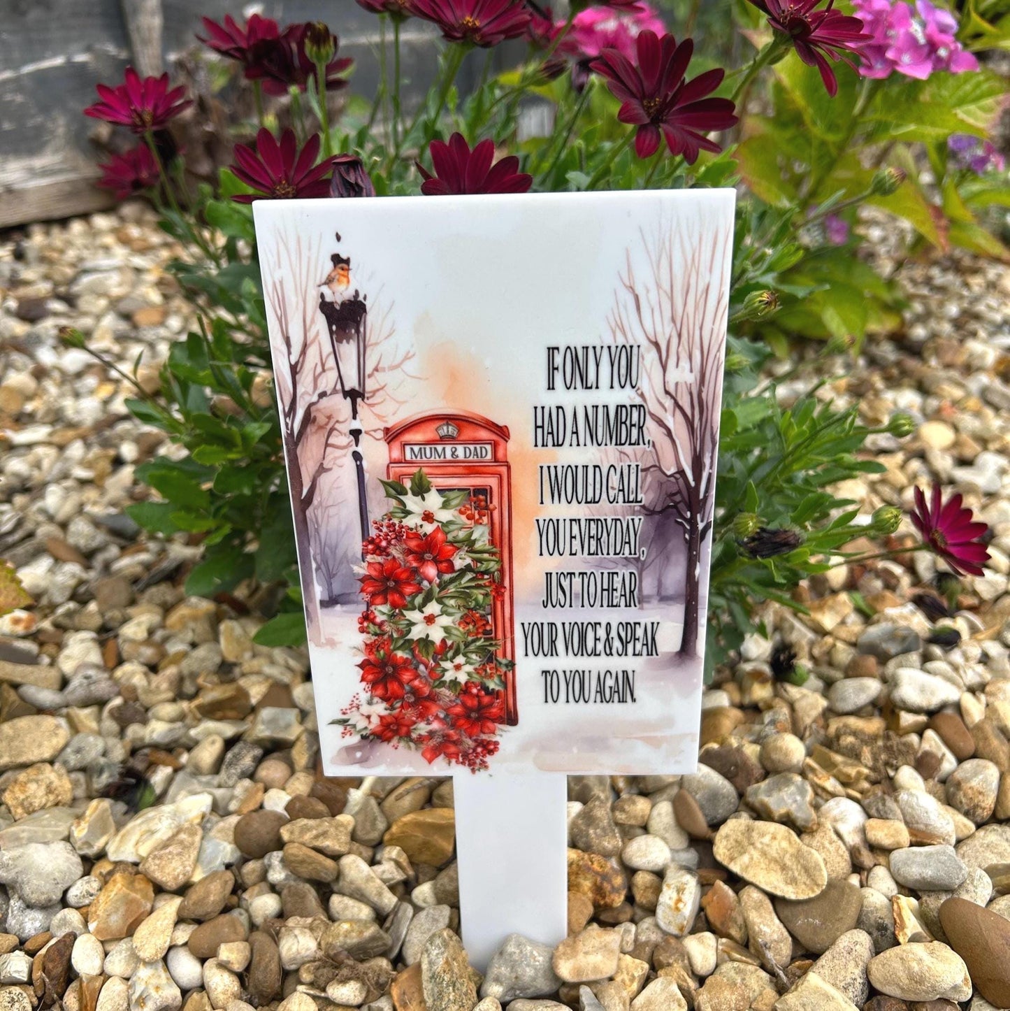 If Only Heaven Had Phone Poem Grave Marker