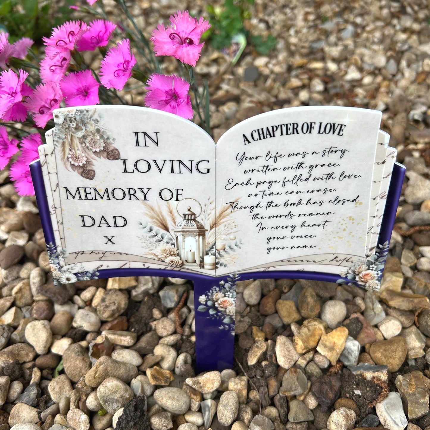 A Chapter Of Love Open Book Grave Marker