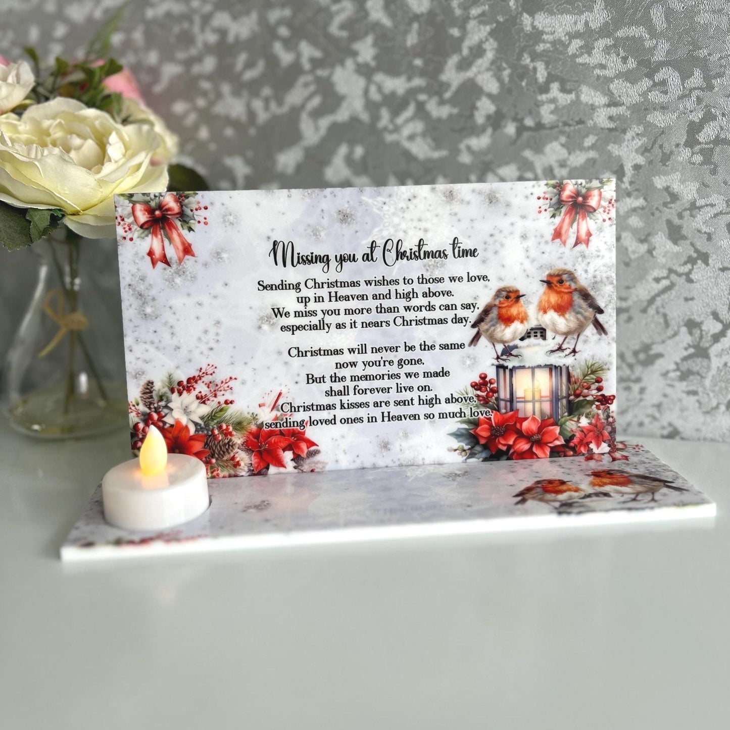 Missing You At Christmas Memorial Tealight Candle