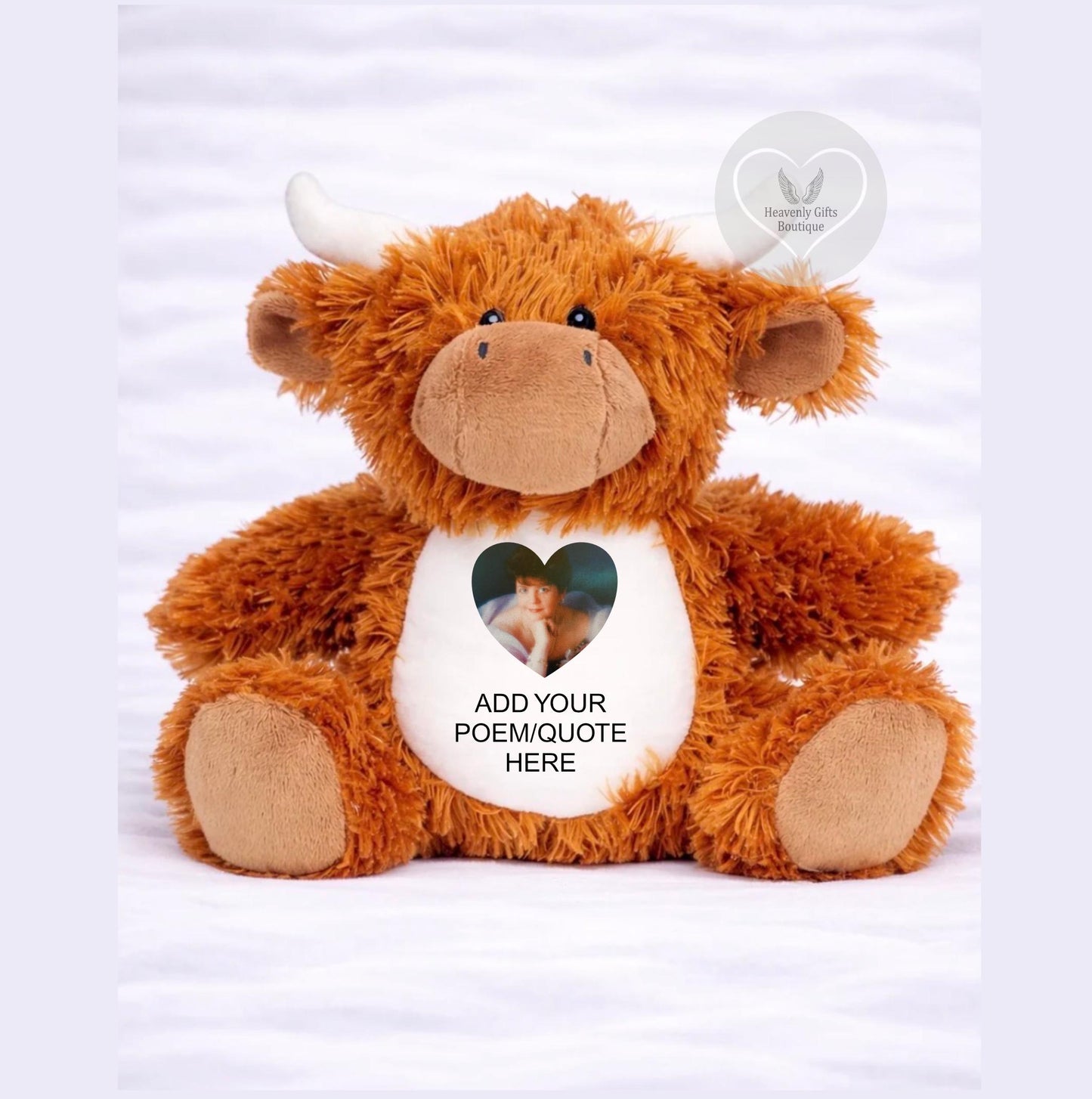 Personalised Memorial Highland Cow Teddy Bear