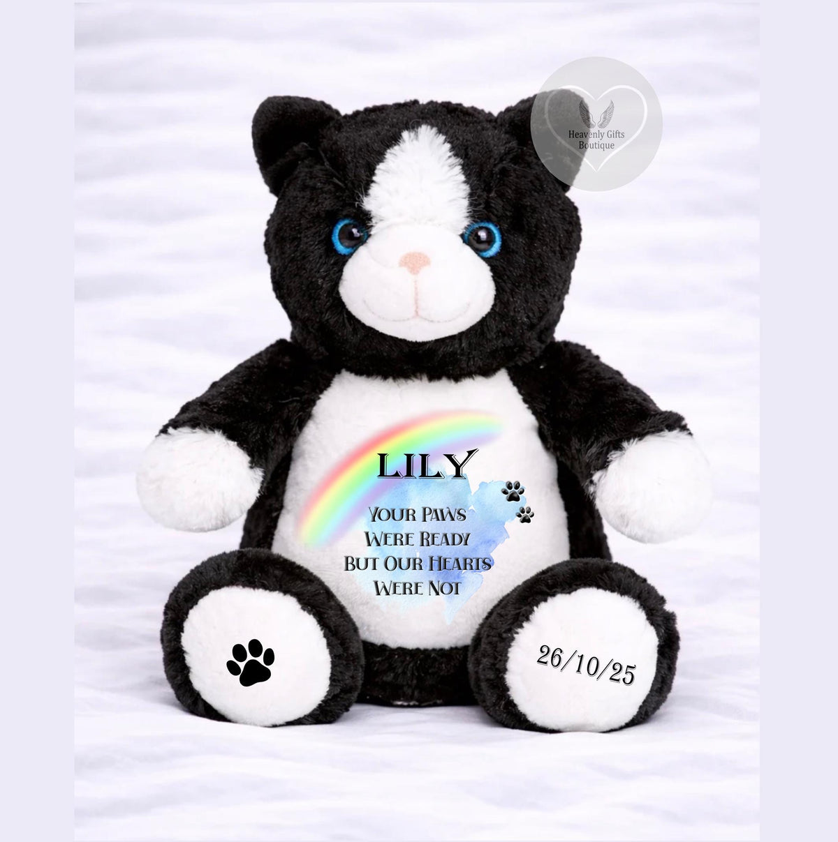 Cat loss memorial plush keepsake remembrance gift
