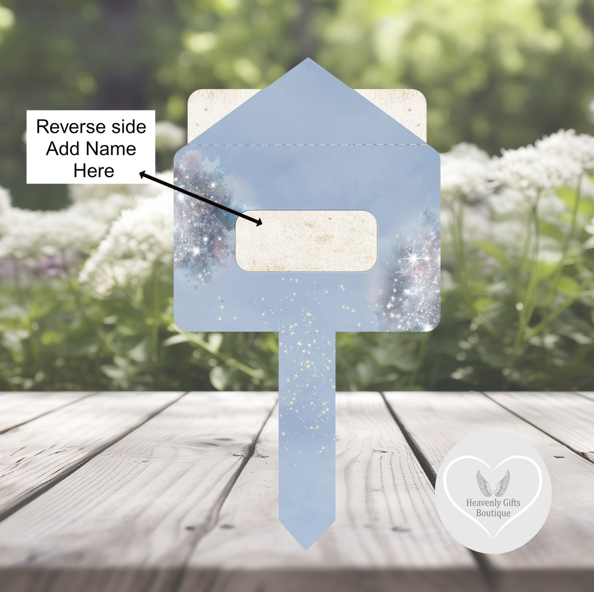 Custom Letter to Heaven graveside marker for remembering a loved one