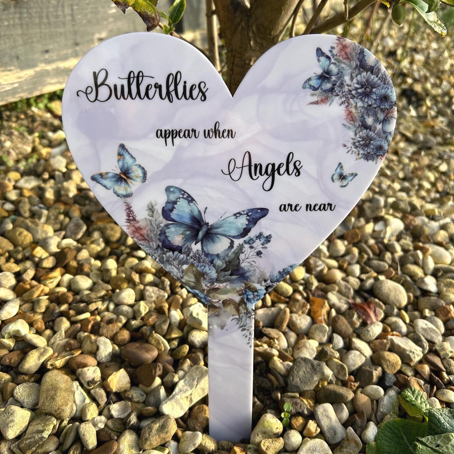 Butterflies Appear When Angels Are Near Grave Marker