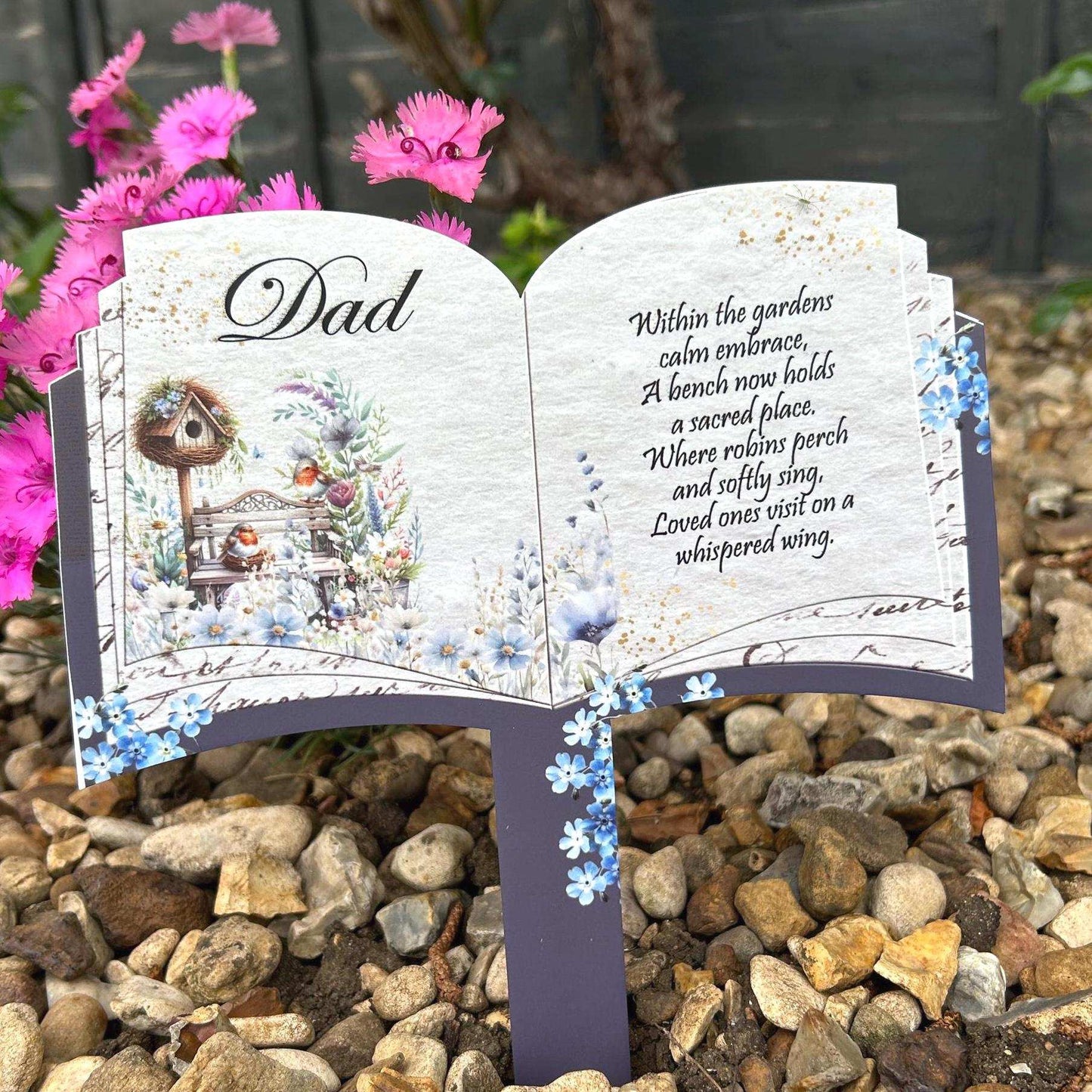 Memorial Robin Book Grave Marker