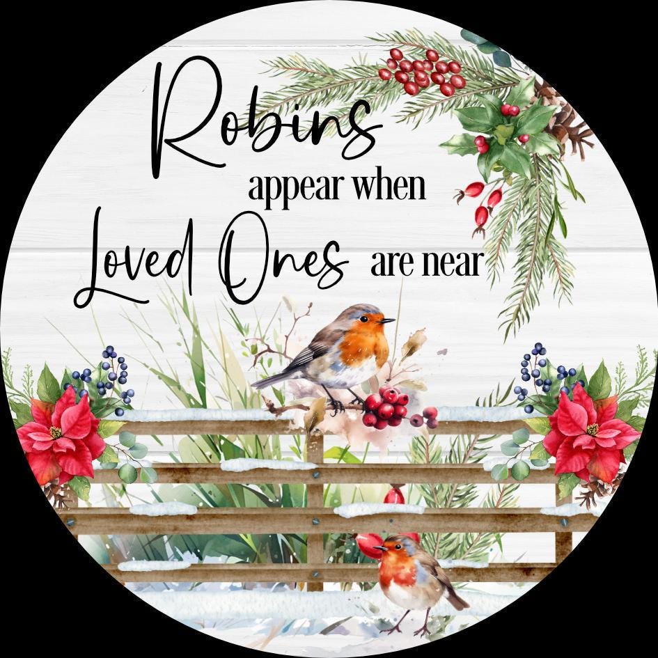 Robins Appear when Loved Ones Are Near Photo Bauble