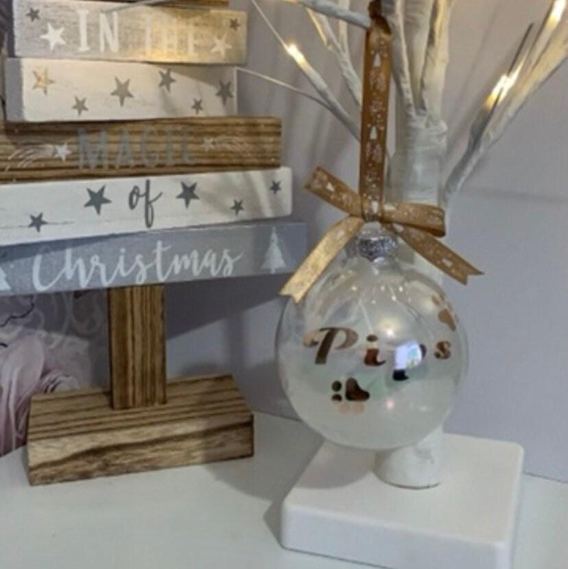 Pet Remembrance Feathered Bauble