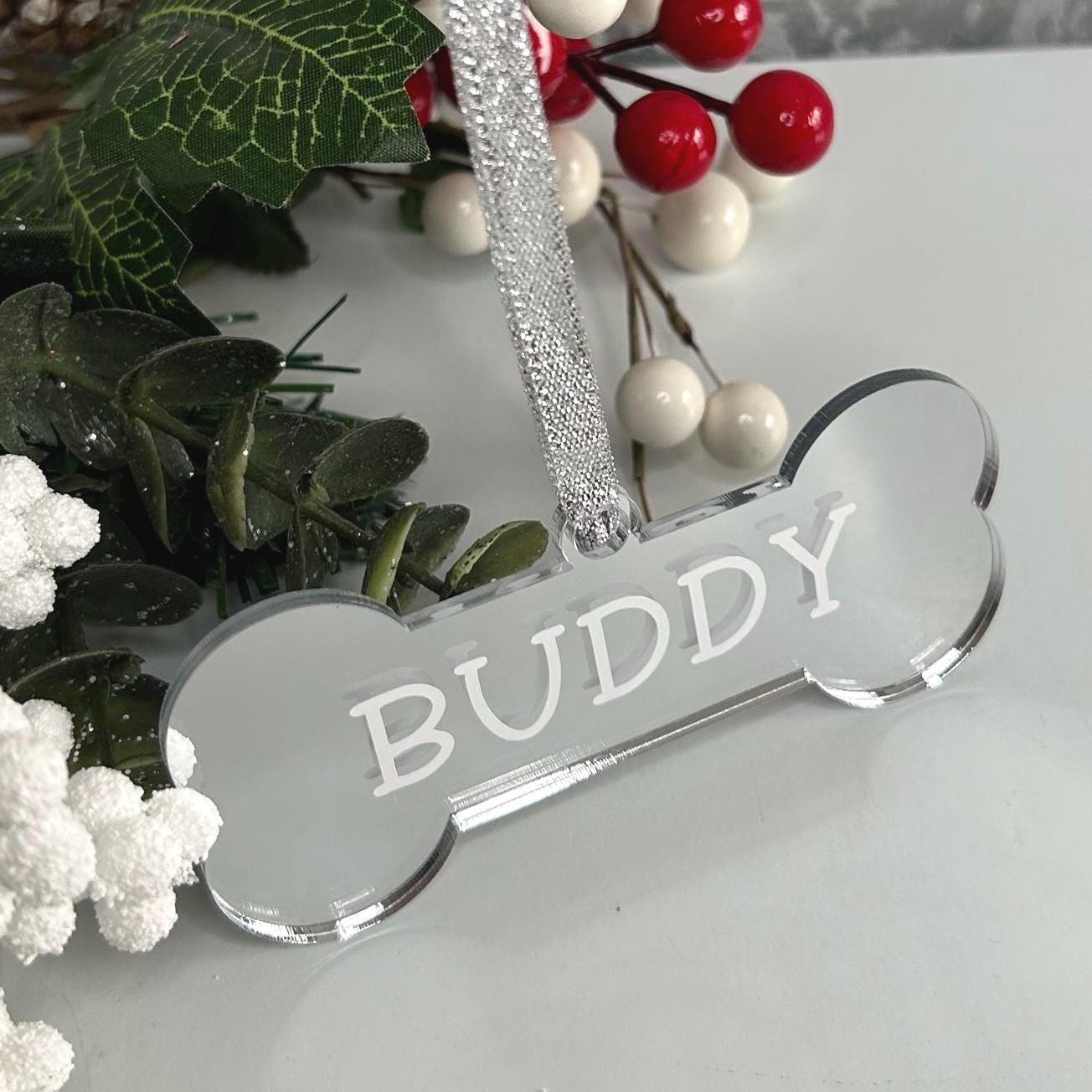 Personalised Pet Bone Bauble