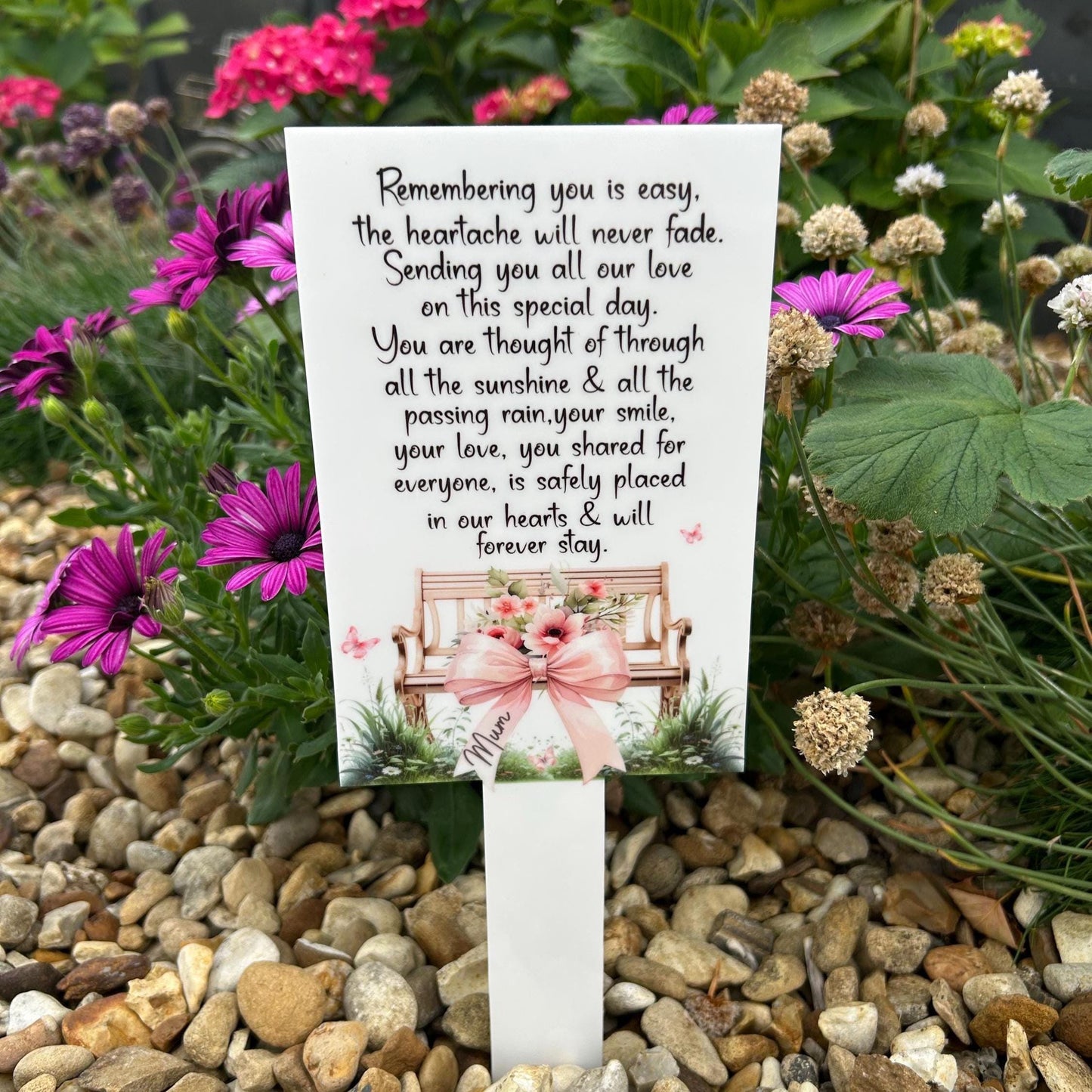 Remembering You Is Easy Grave Marker