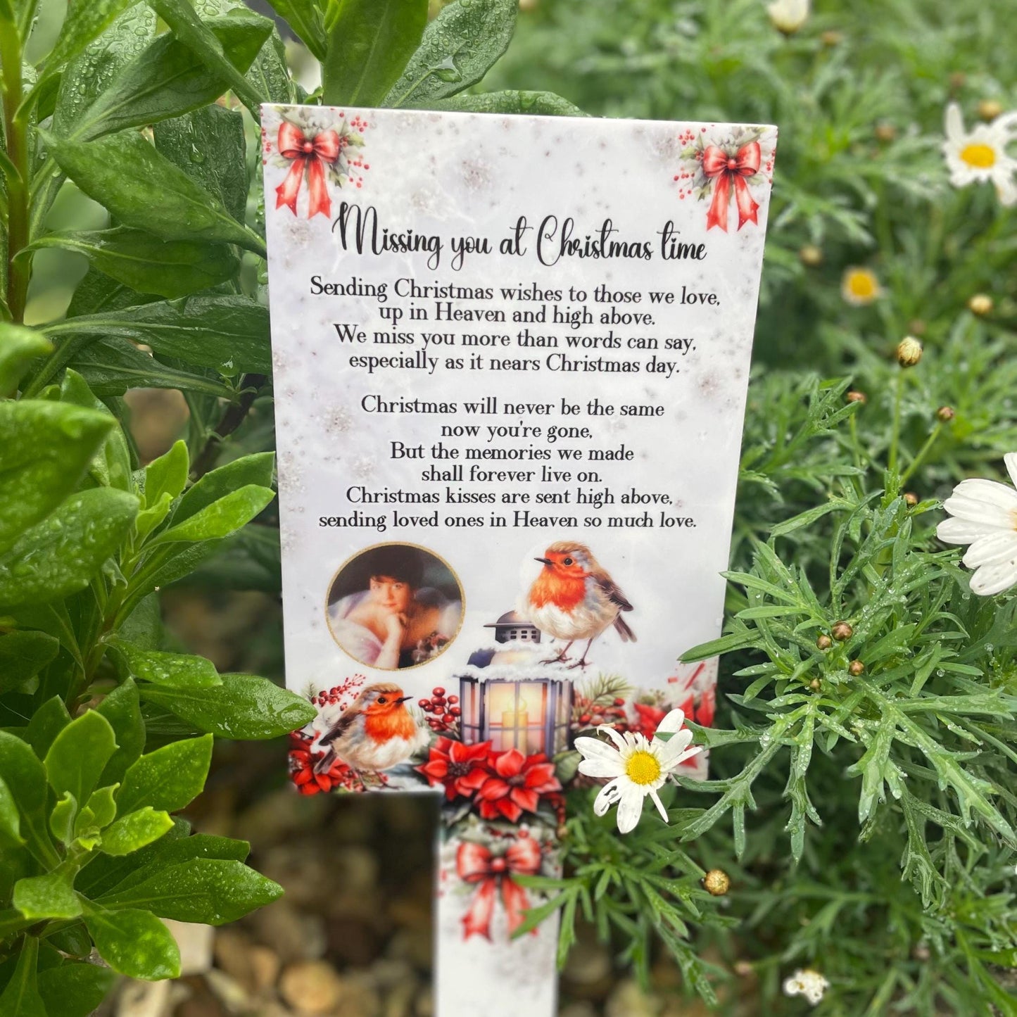 Christmas Card To Heaven Grave Marker