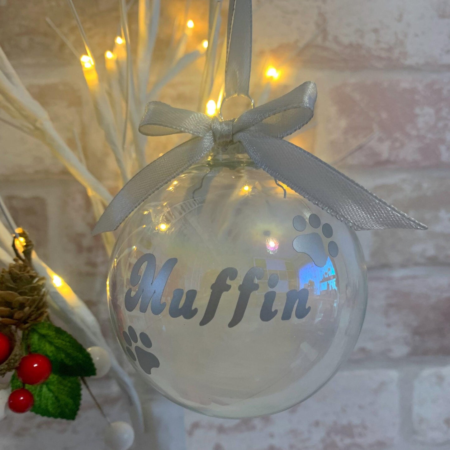Pet Remembrance Feathered Bauble