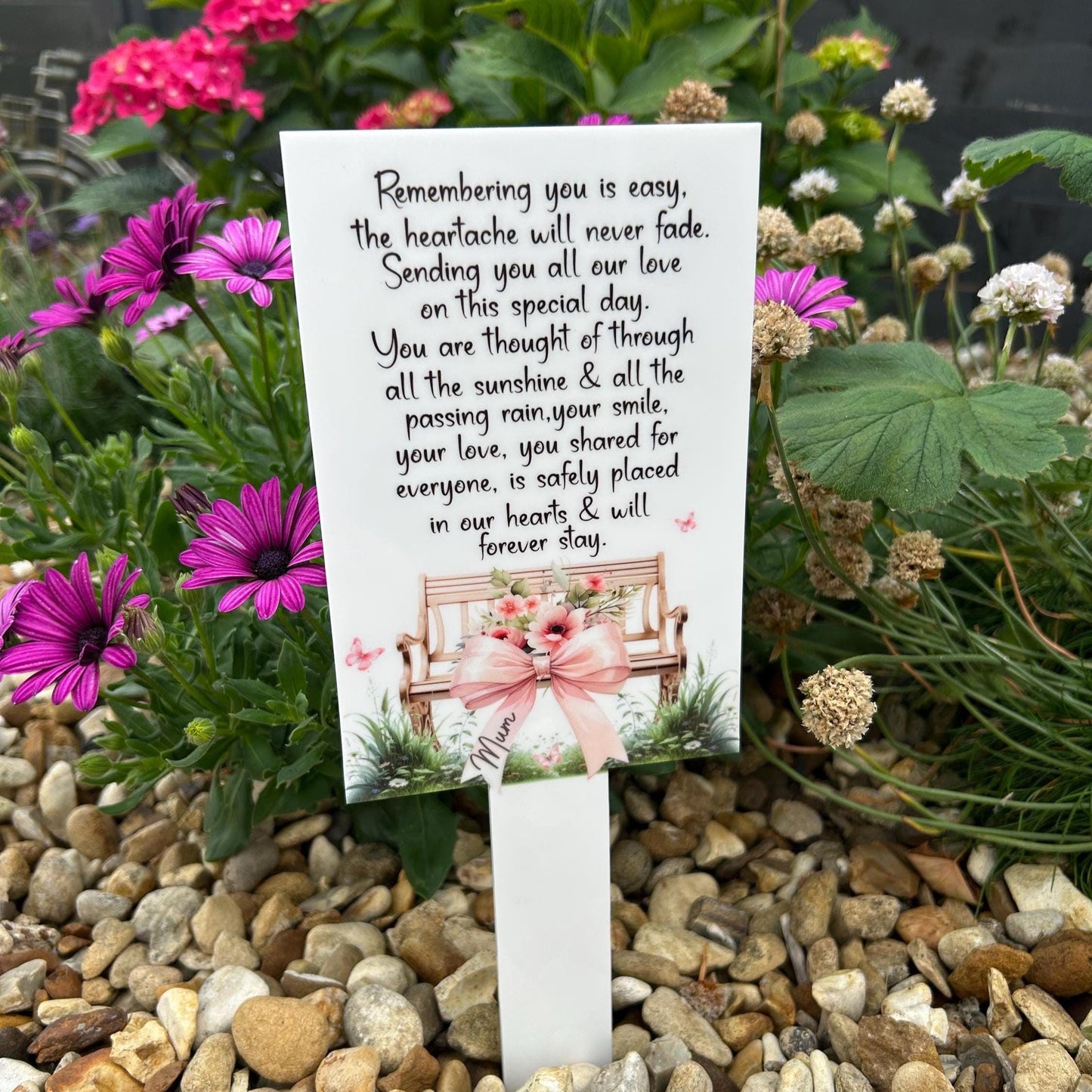 Remembering You Is Easy Grave Marker