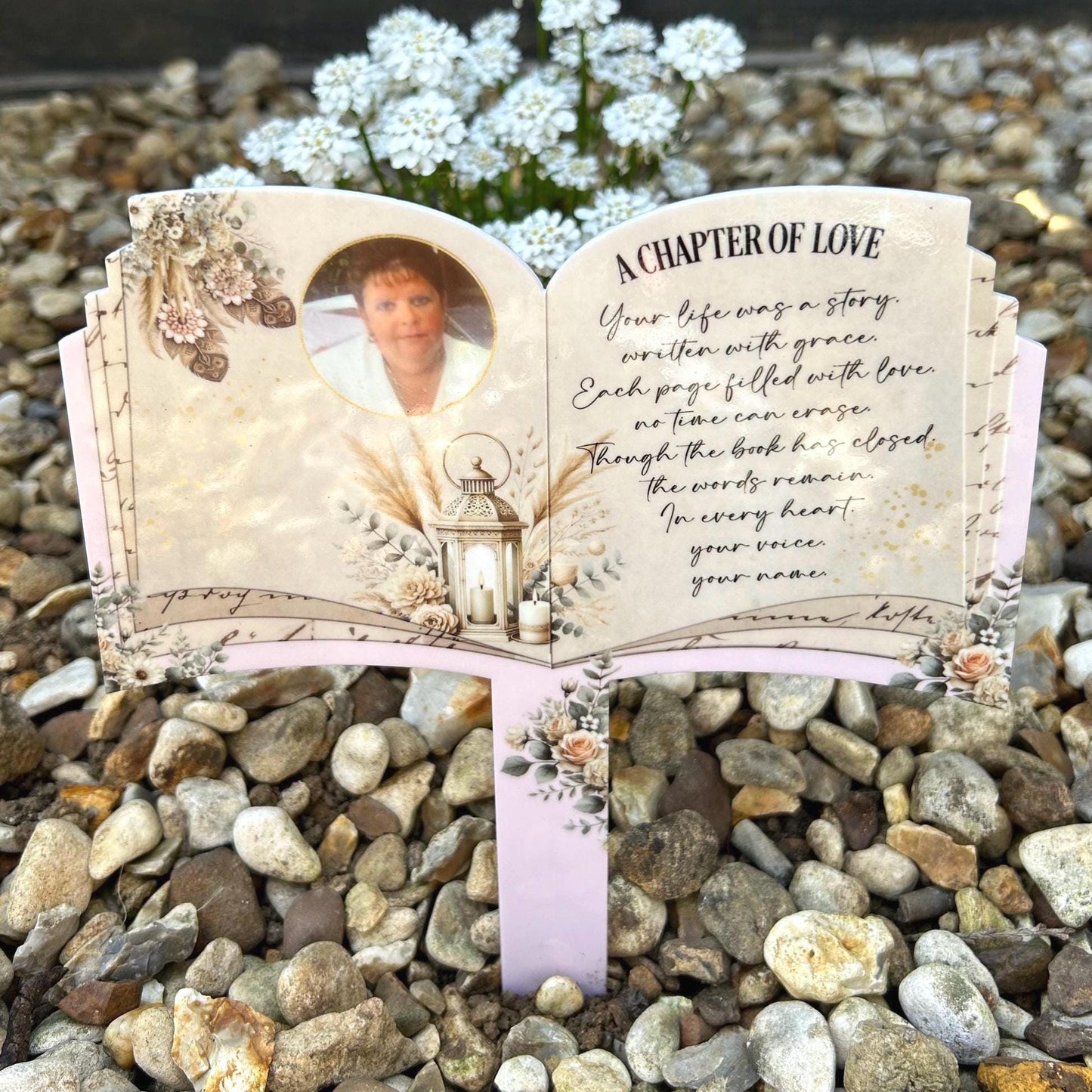 A chapter Of Love Open Book Grave Marker
