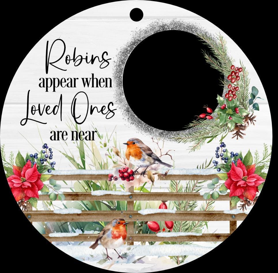 Robins Appear when Loved Ones Are Near Photo Bauble