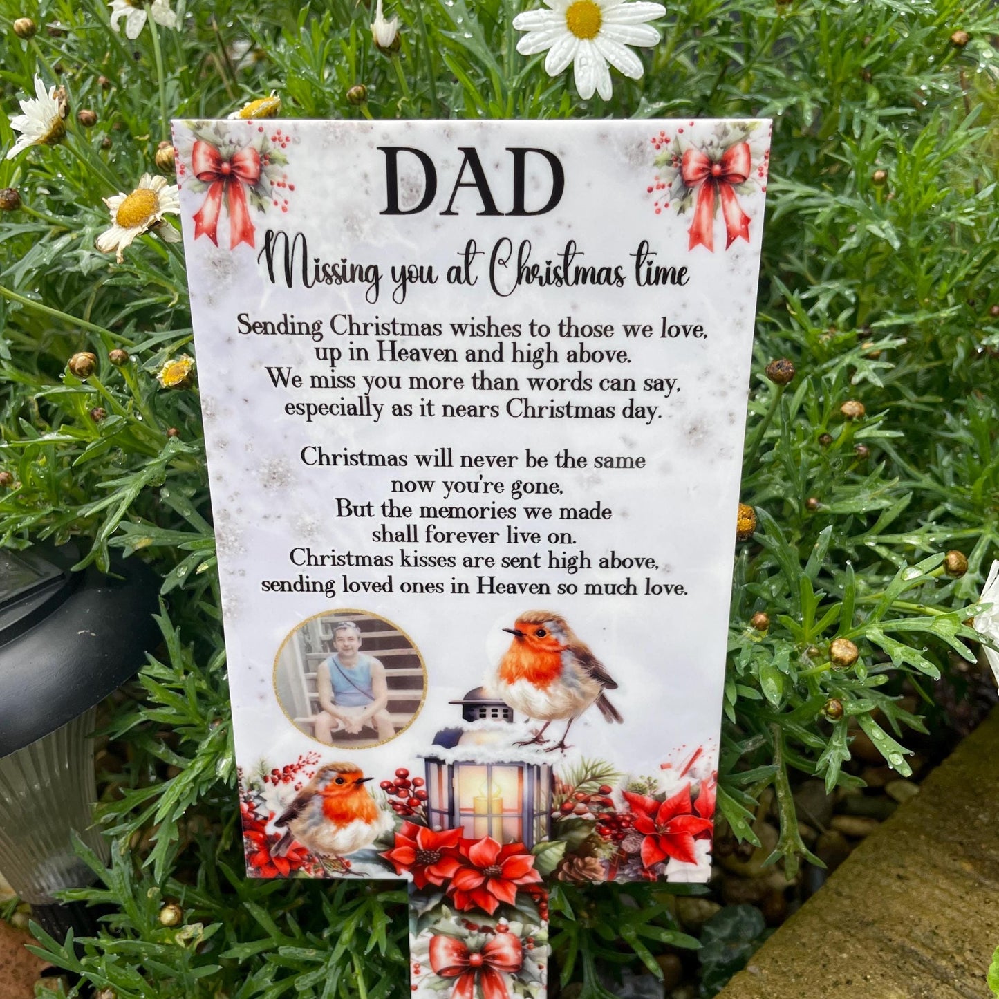 Christmas Card To Heaven Grave Marker