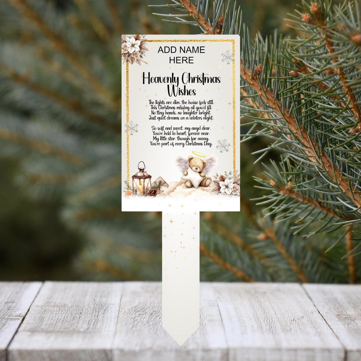 Heavenly Christmas Wishes Memorial Marker
