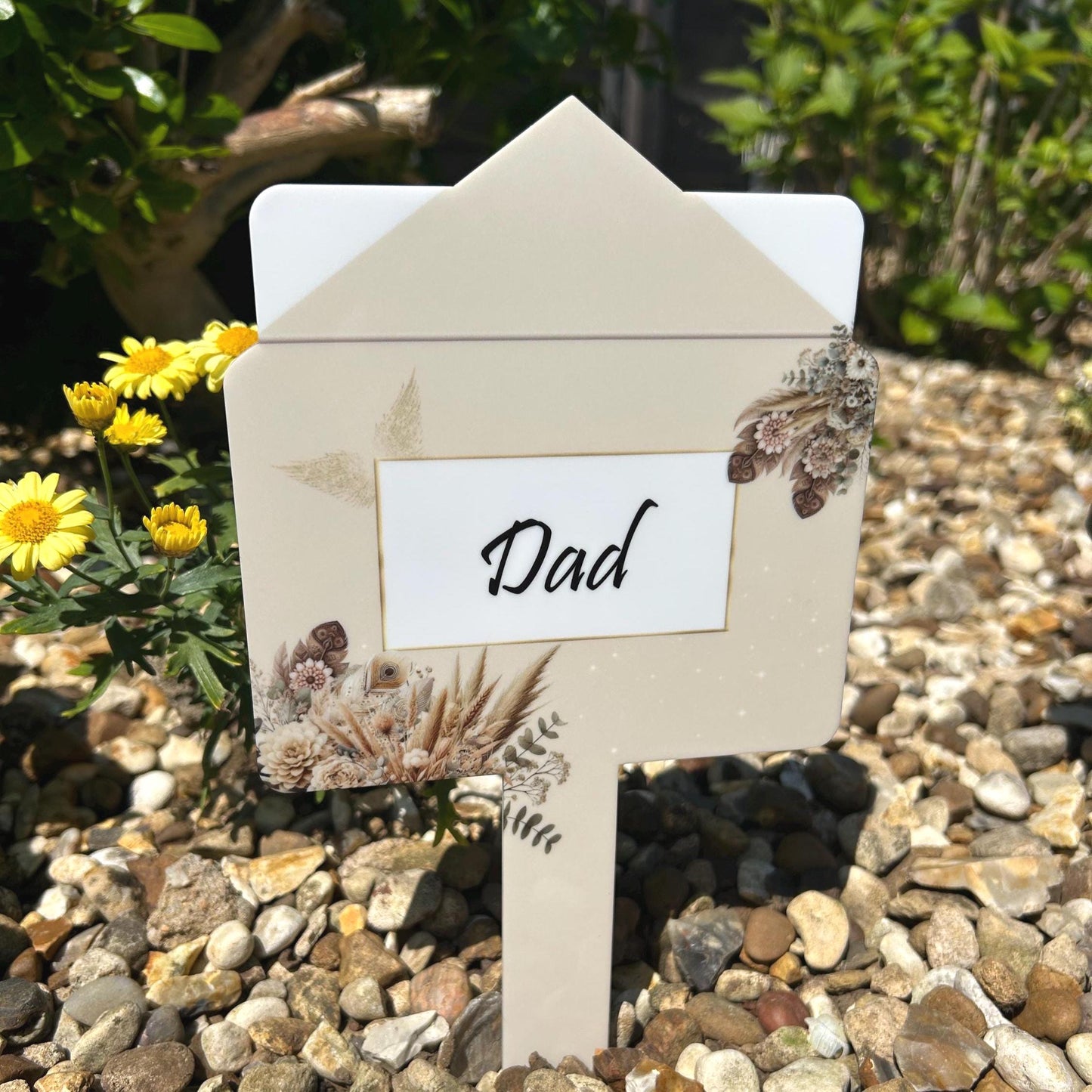 Heavenly Fathers Day Letter - Beige Grave Marker